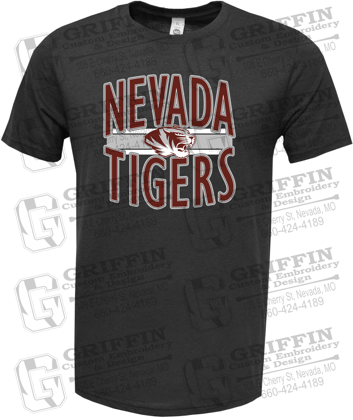 Soft-Tek Short Sleeve T-Shirt - Nevada Tigers 25-Z