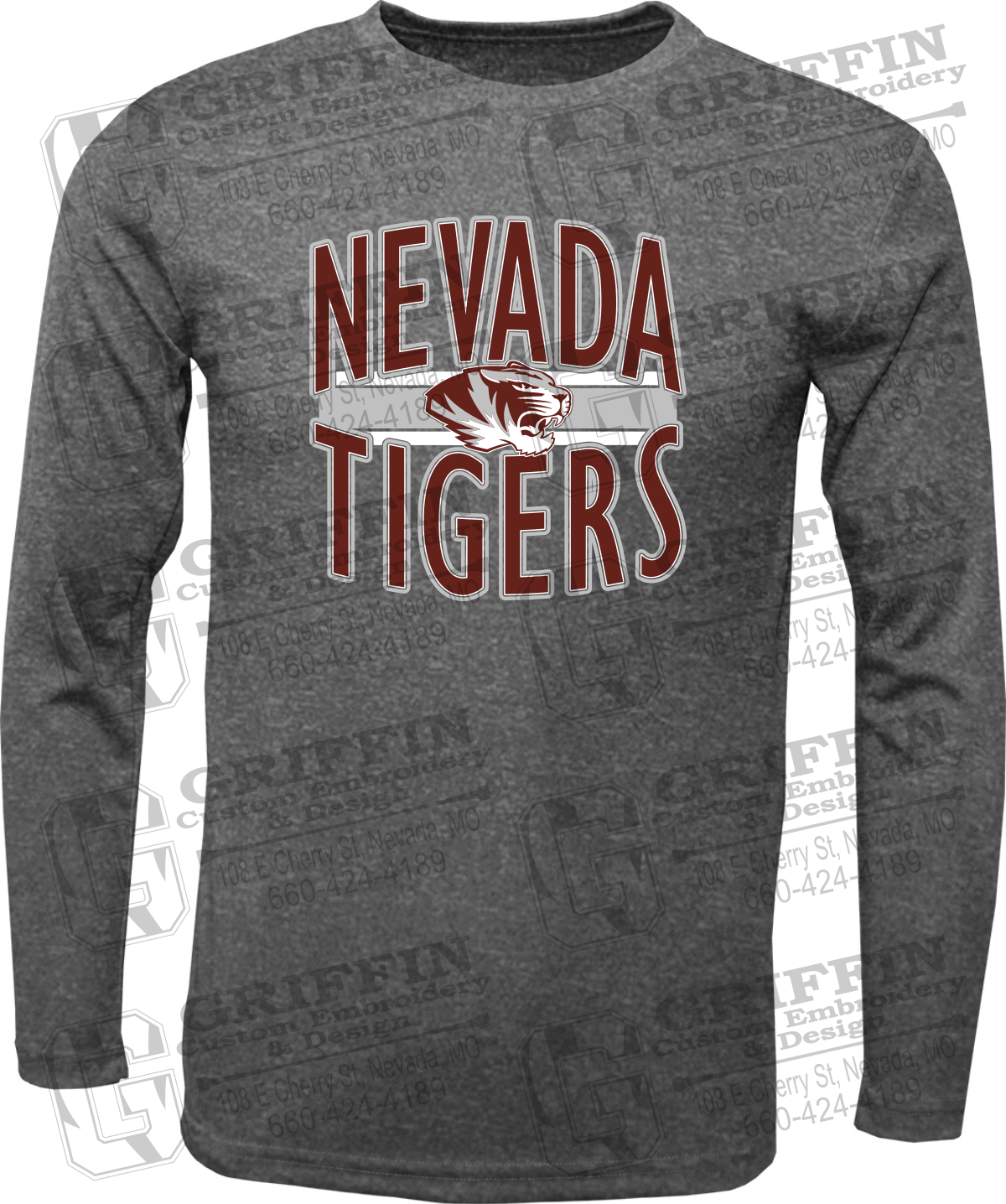 Dry-Fit Long Sleeve T-Shirt - Nevada Tigers 25-Z