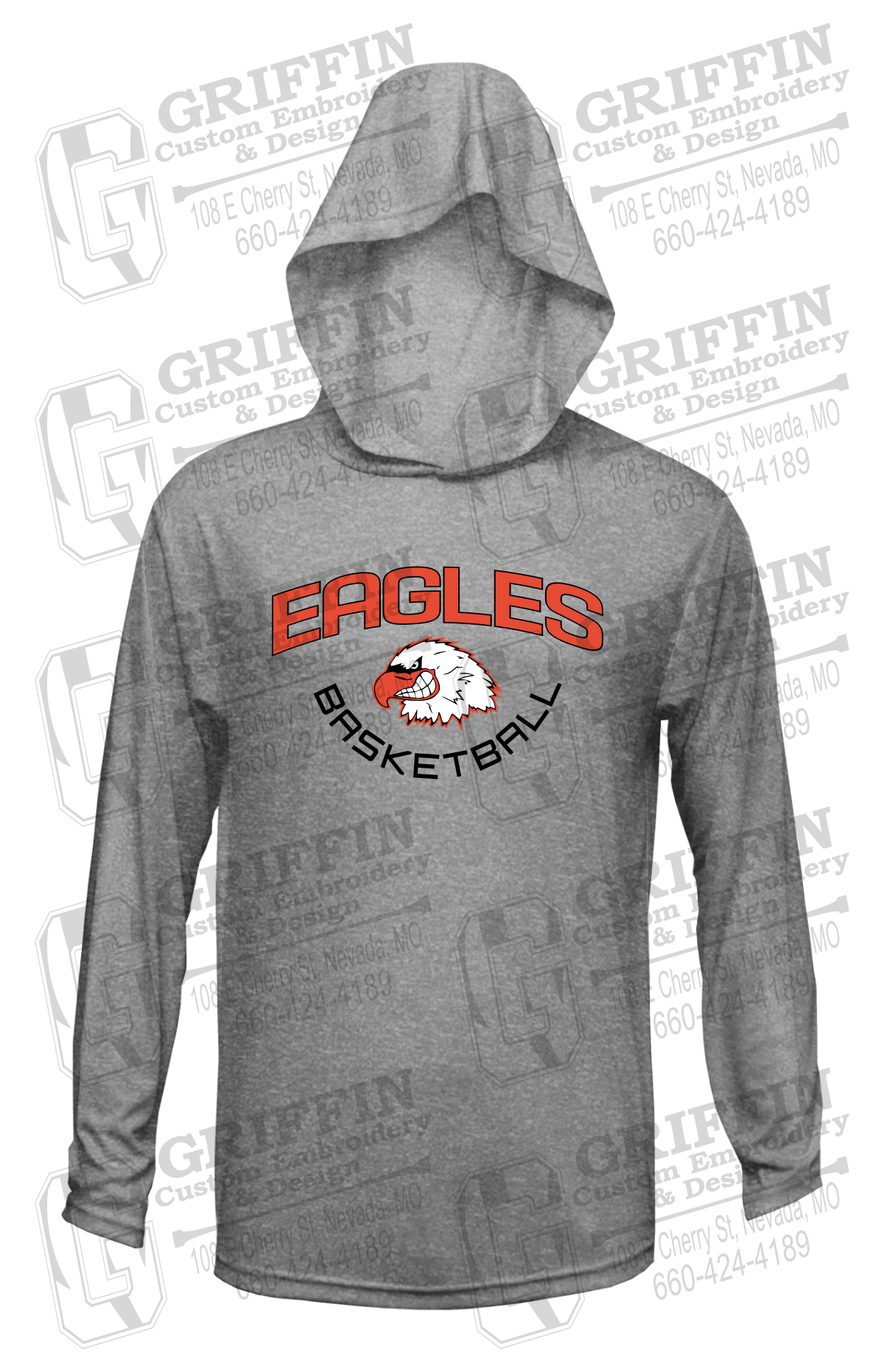 Dry-Fit T-Shirt Hoodie - Basketball - Jasper Eagles 26-A
