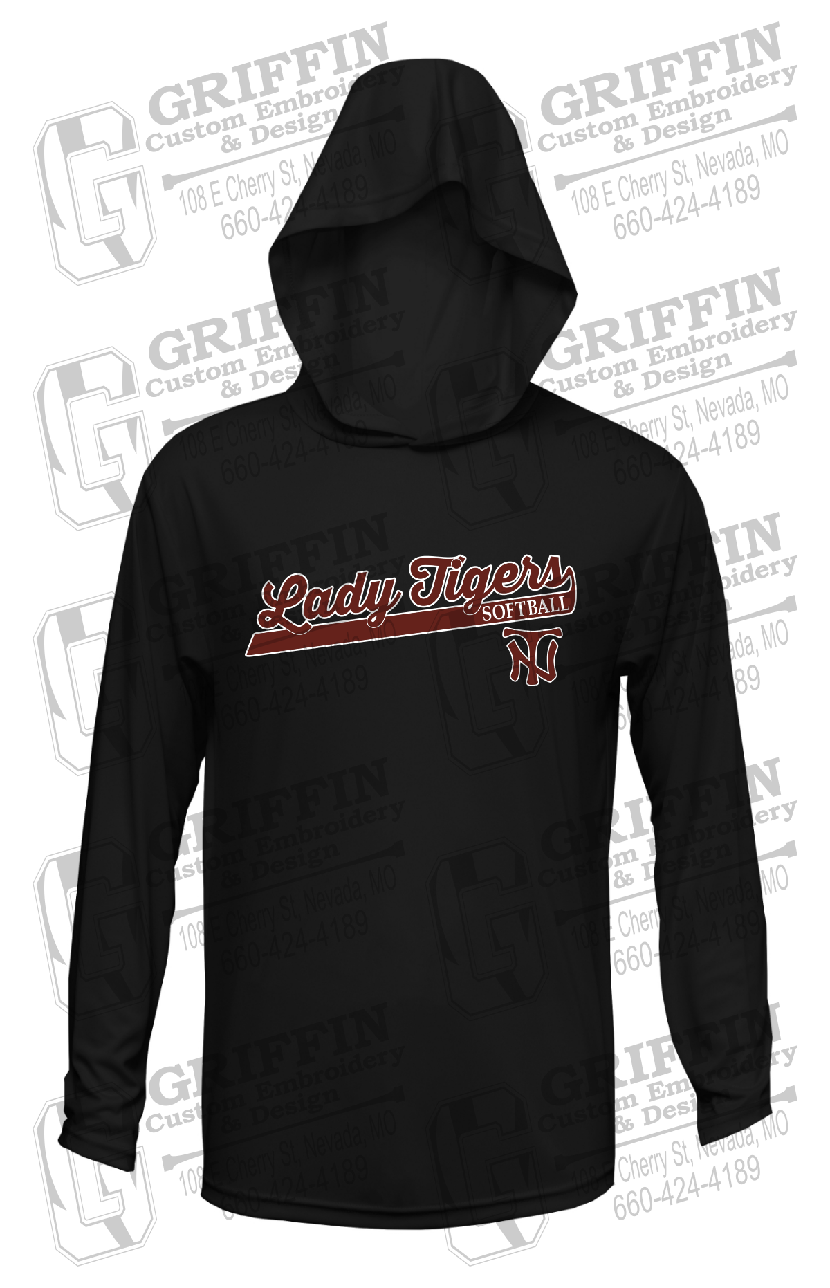 Dry-Fit T-Shirt Hoodie - Softball - Nevada Tigers 26-B
