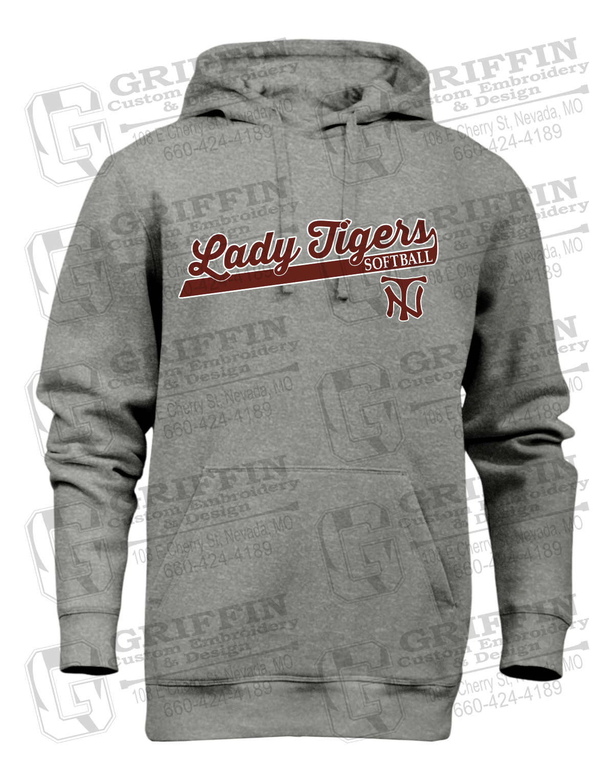 Heavyweight Fleece Hoodie - Softball - Nevada Tigers 26-B