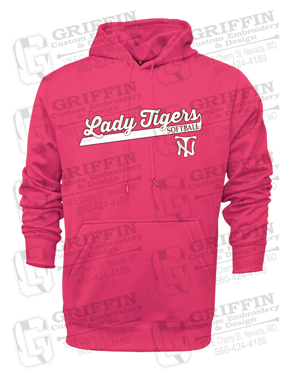 Performance Fleece Hoodie - Softball - Nevada Tigers 26-B