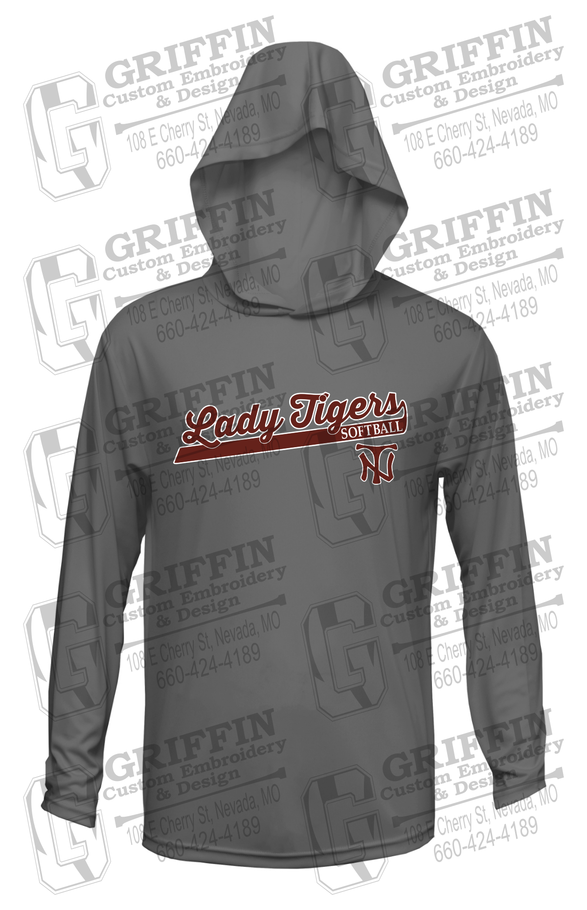 Dry-Fit T-Shirt Hoodie - Softball - Nevada Tigers 26-B