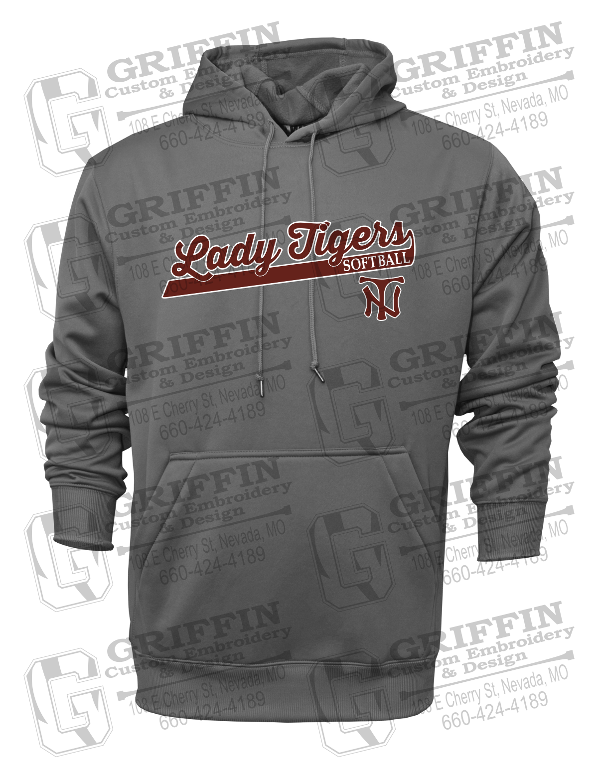 Performance Fleece Hoodie - Softball - Nevada Tigers 26-B