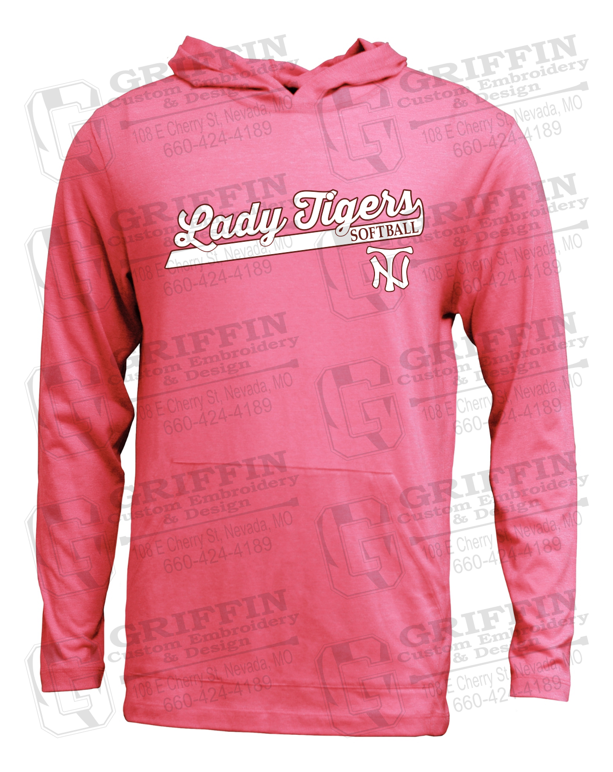 Soft-Tek T-Shirt Hoodie - Softball - Nevada Tigers 26-B