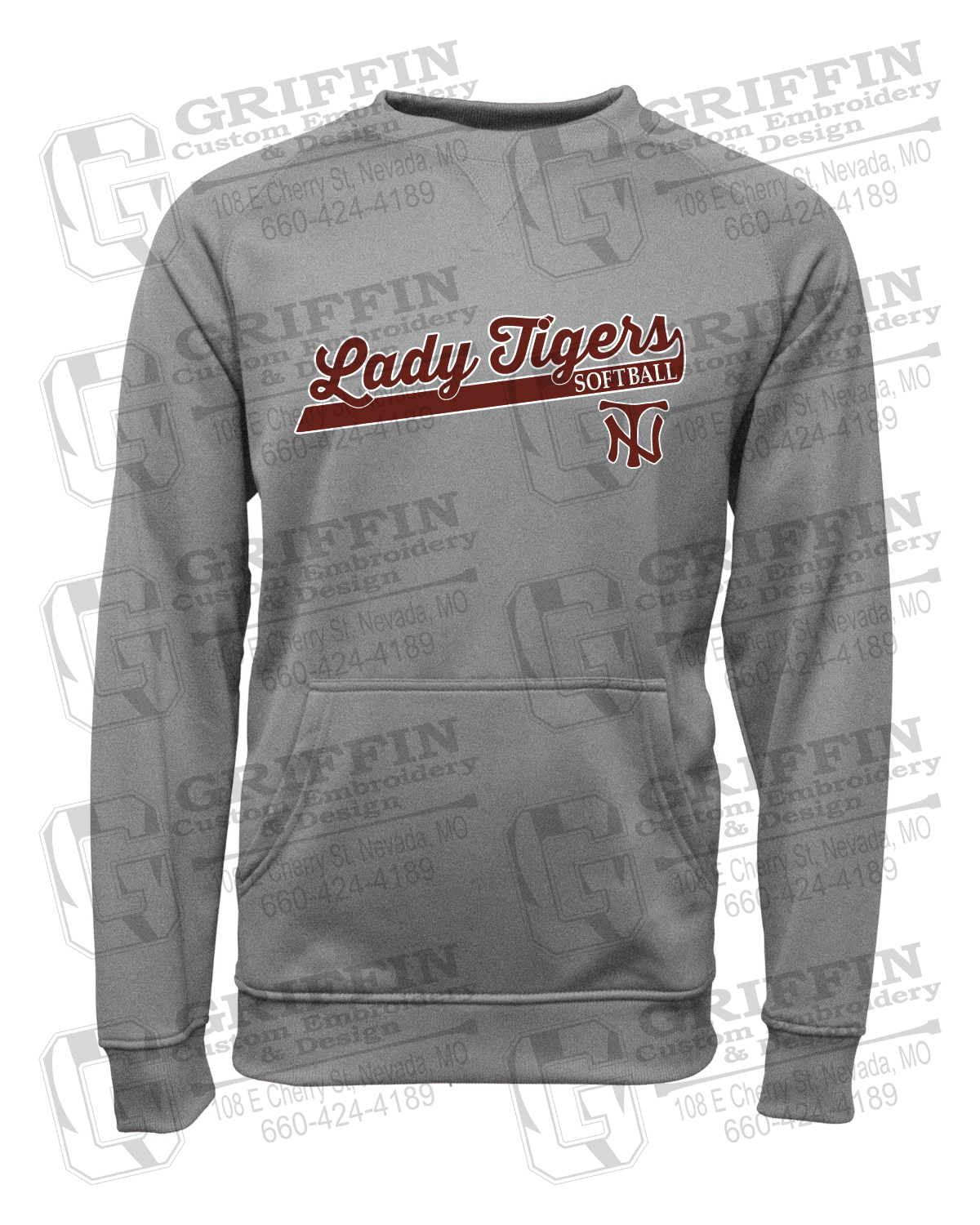 Performance Fleece Sweatshirt - Softball - Nevada Tigers 26-B