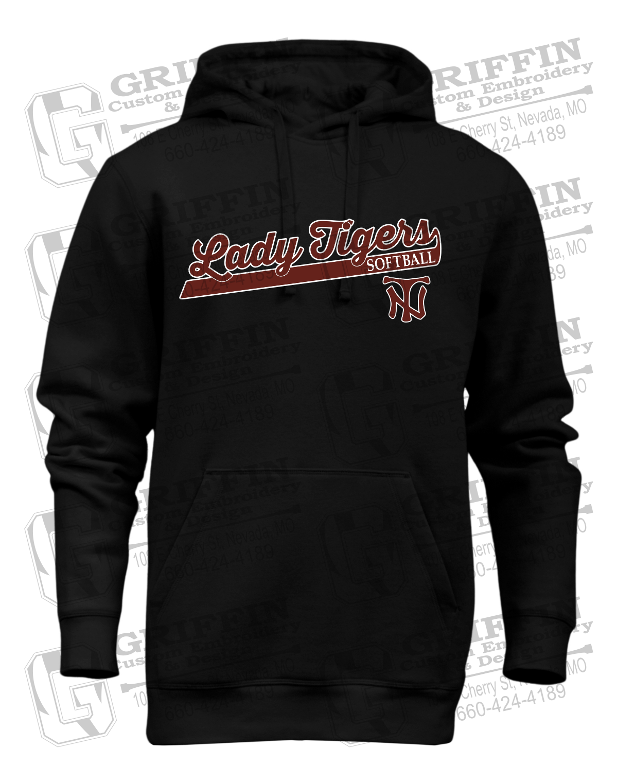 Heavyweight Fleece Hoodie - Softball - Nevada Tigers 26-B