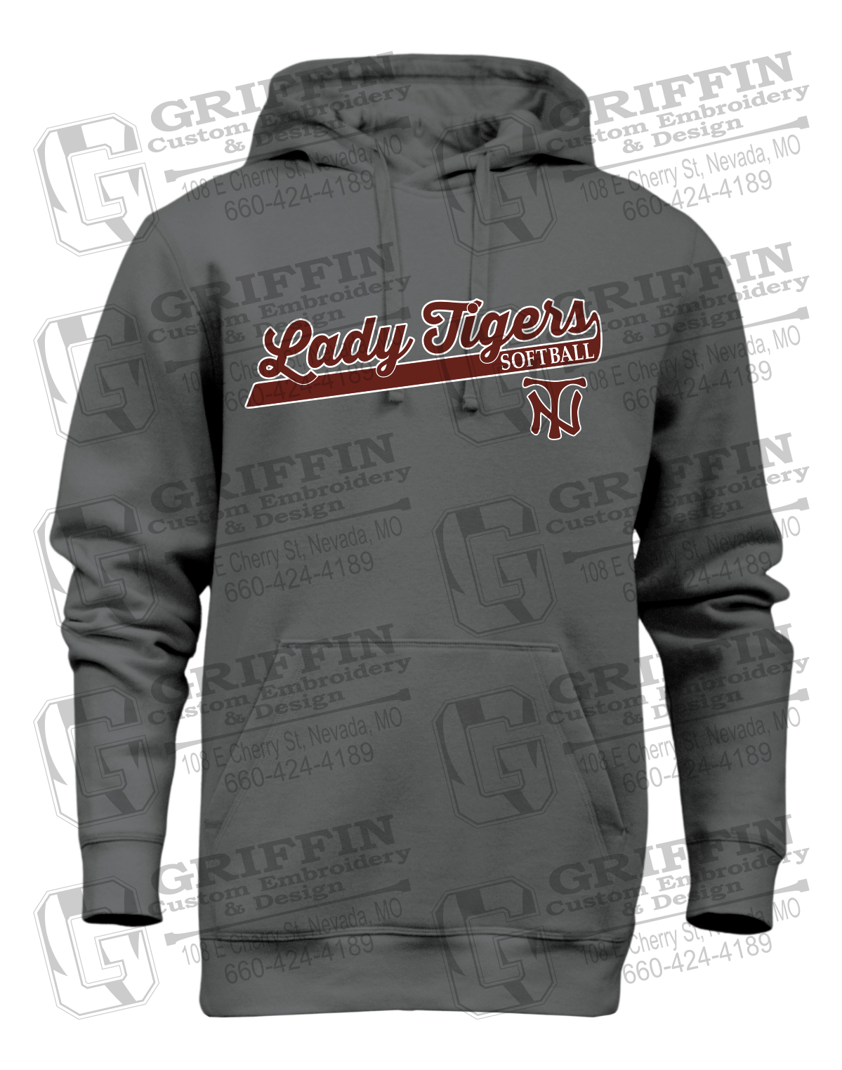 Heavyweight Fleece Hoodie - Softball - Nevada Tigers 26-B