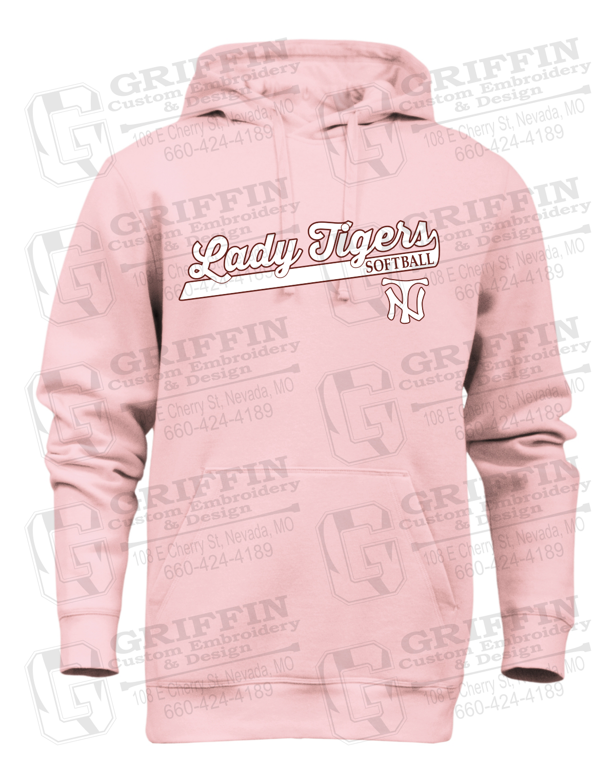 Heavyweight Fleece Hoodie - Softball - Nevada Tigers 26-B