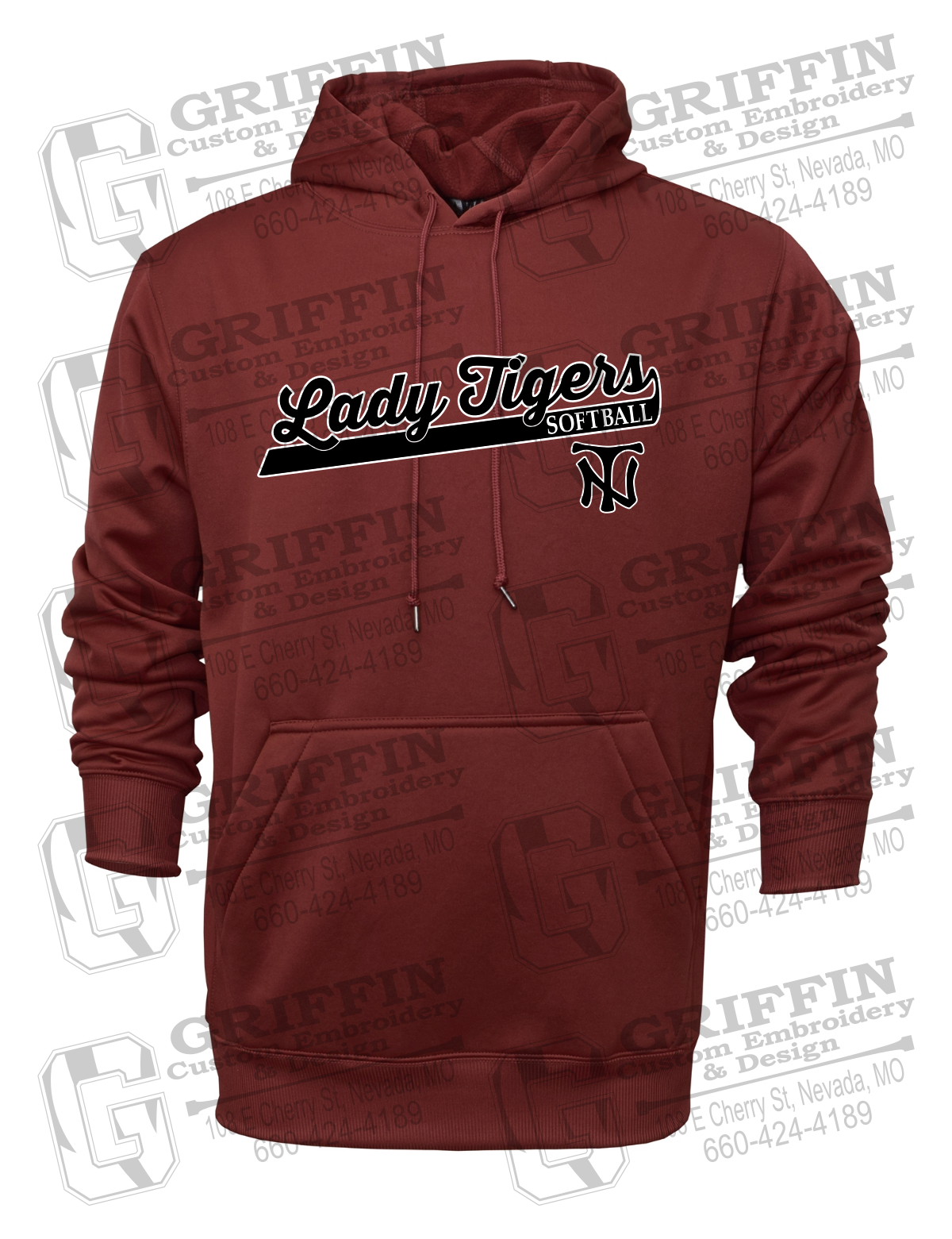Performance Fleece Hoodie - Softball - Nevada Tigers 26-B
