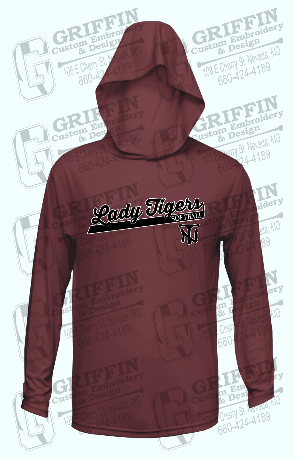 Dry-Fit T-Shirt Hoodie - Softball - Nevada Tigers 26-B