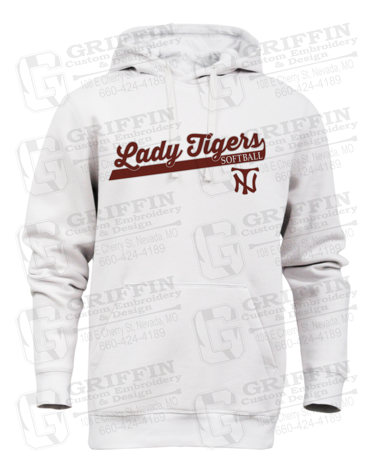 Heavyweight Fleece Hoodie - Softball - Nevada Tigers 26-B