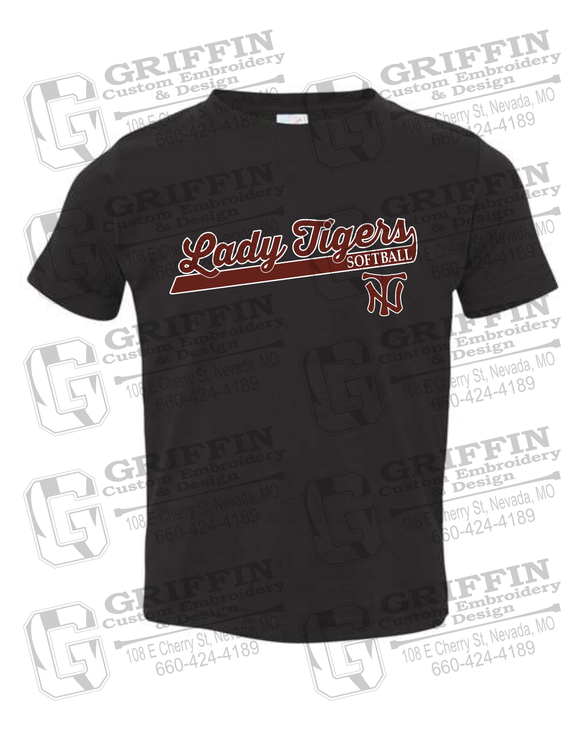 Toddler/Infant Cotton T-Shirt - Softball - Nevada Tigers 26-B