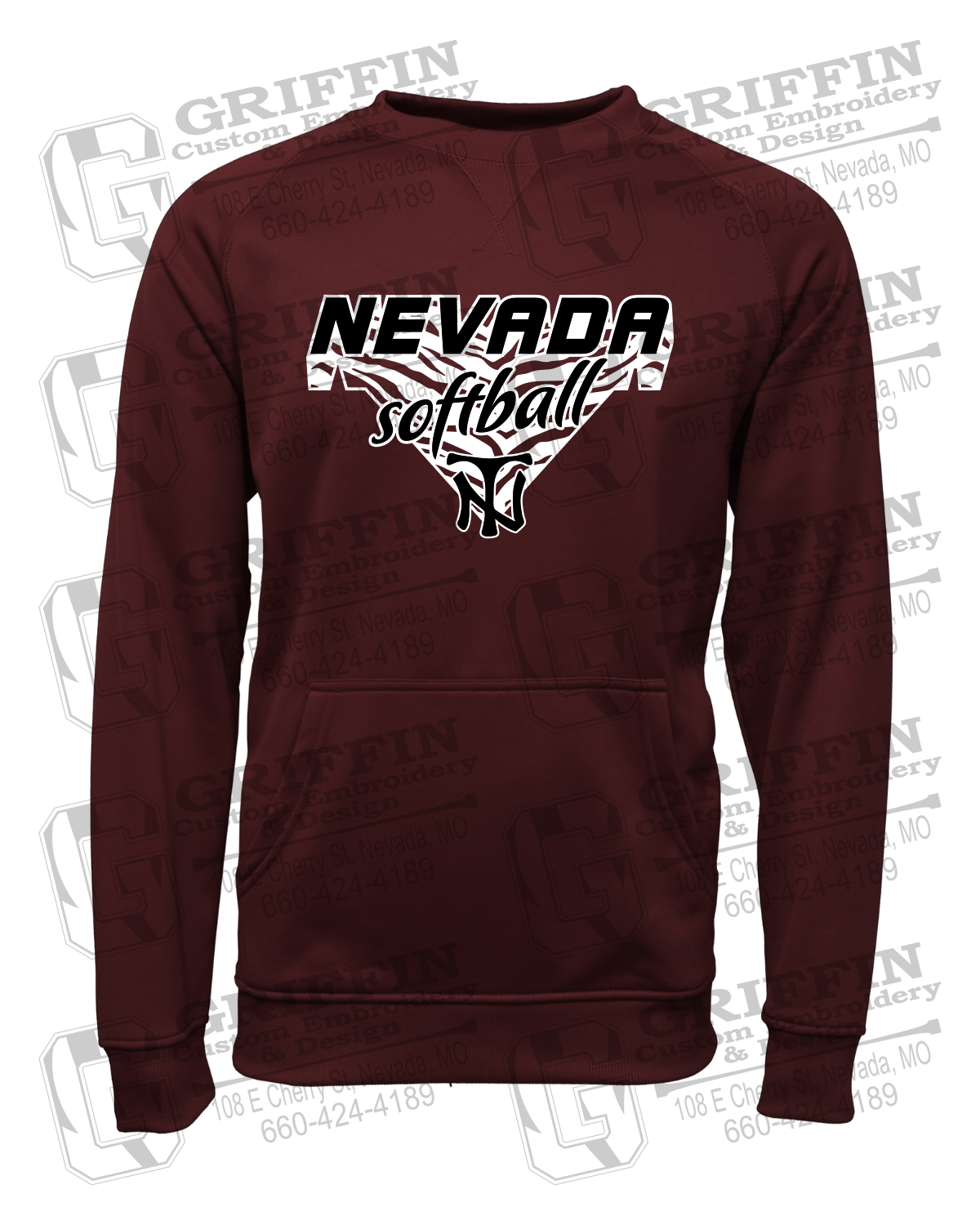 Performance Fleece Sweatshirt - Softball - Nevada Tigers 26-C