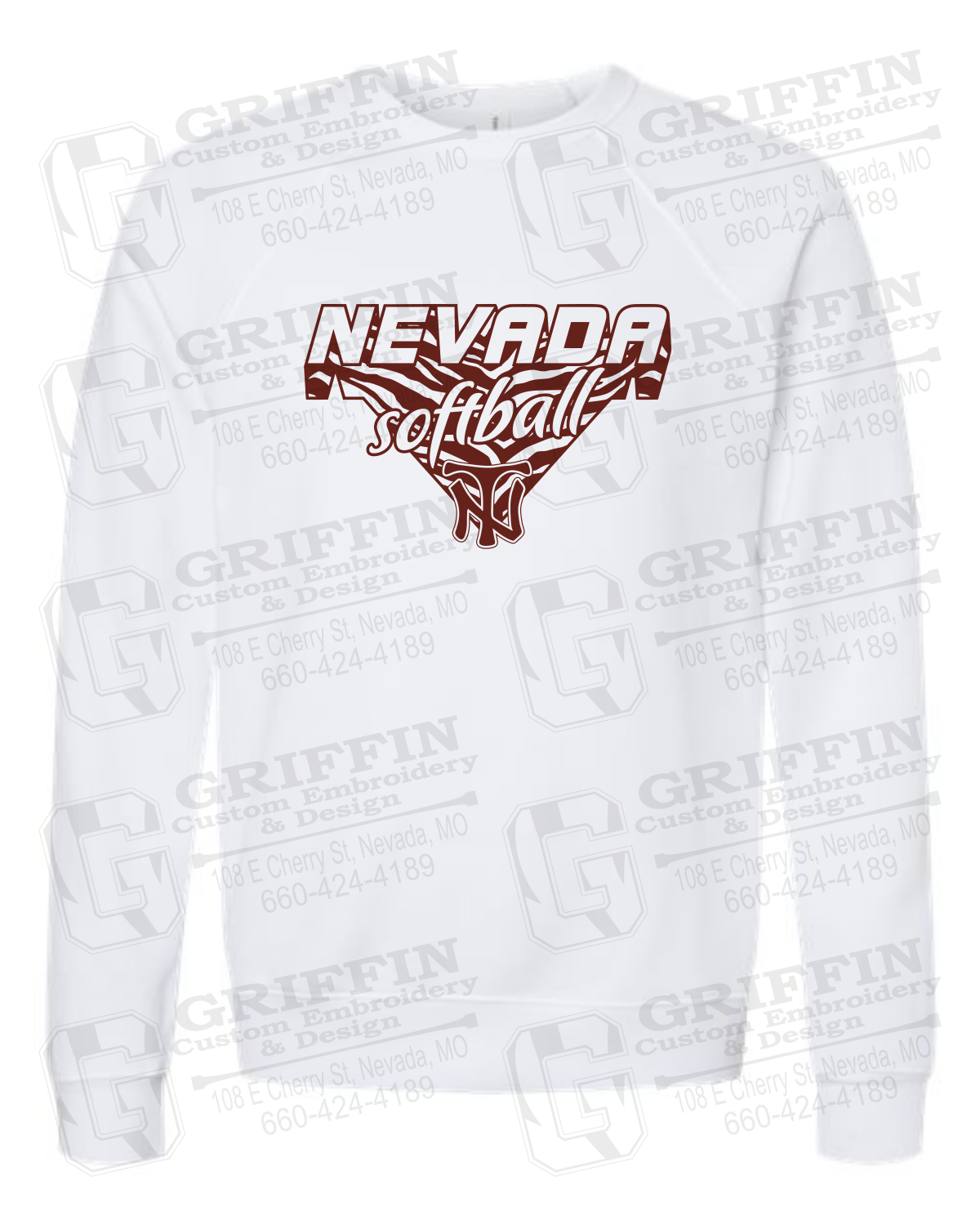 Sponge Fleece Sweatshirt - Softball - Nevada Tigers 26-C