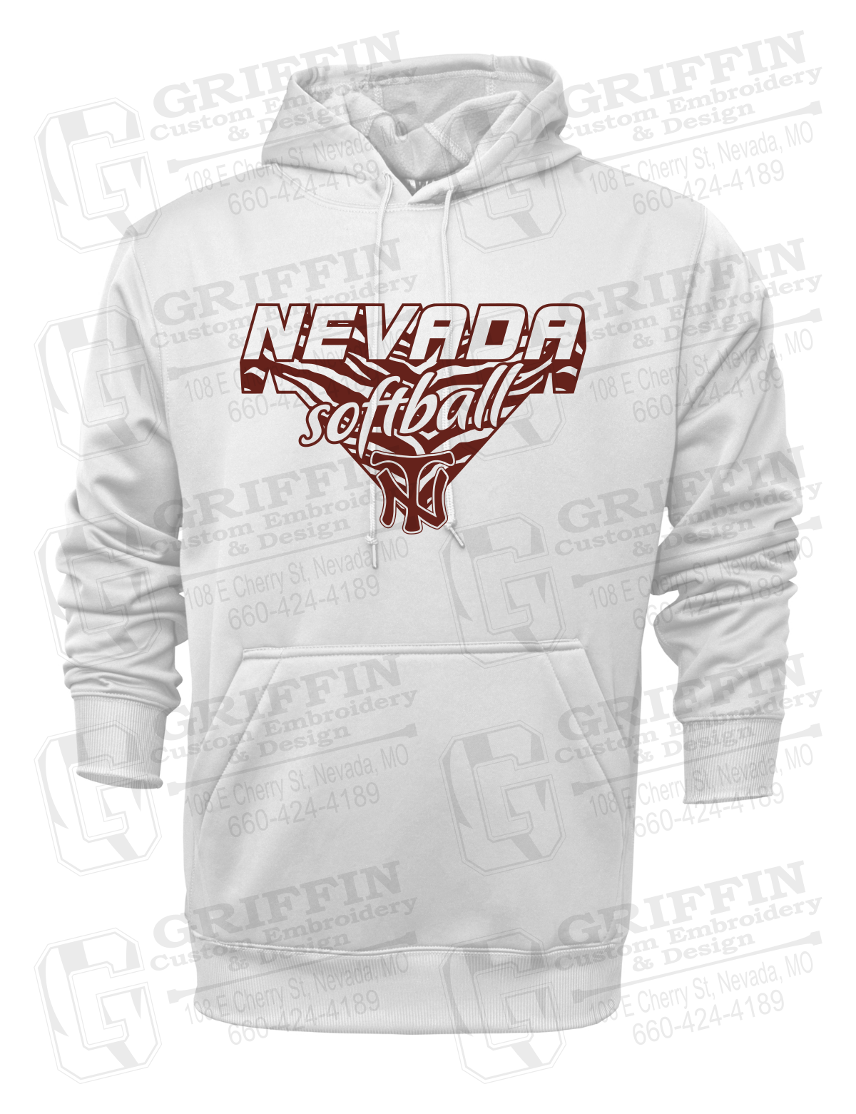 Performance Fleece Hoodie - Softball - Nevada Tigers 26-C