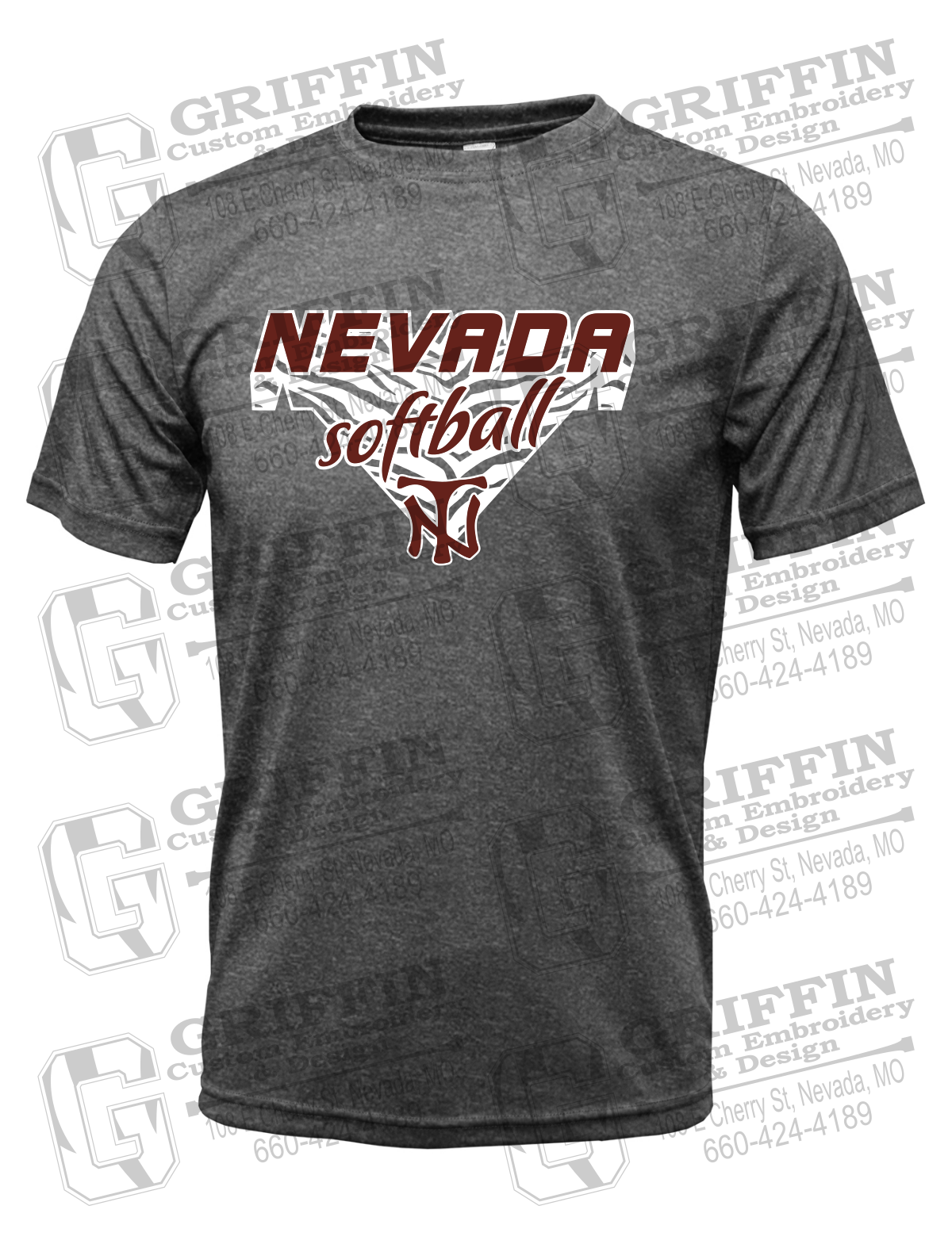Dry-Fit Short Sleeve T-Shirt - Softball - Nevada Tigers 26-C