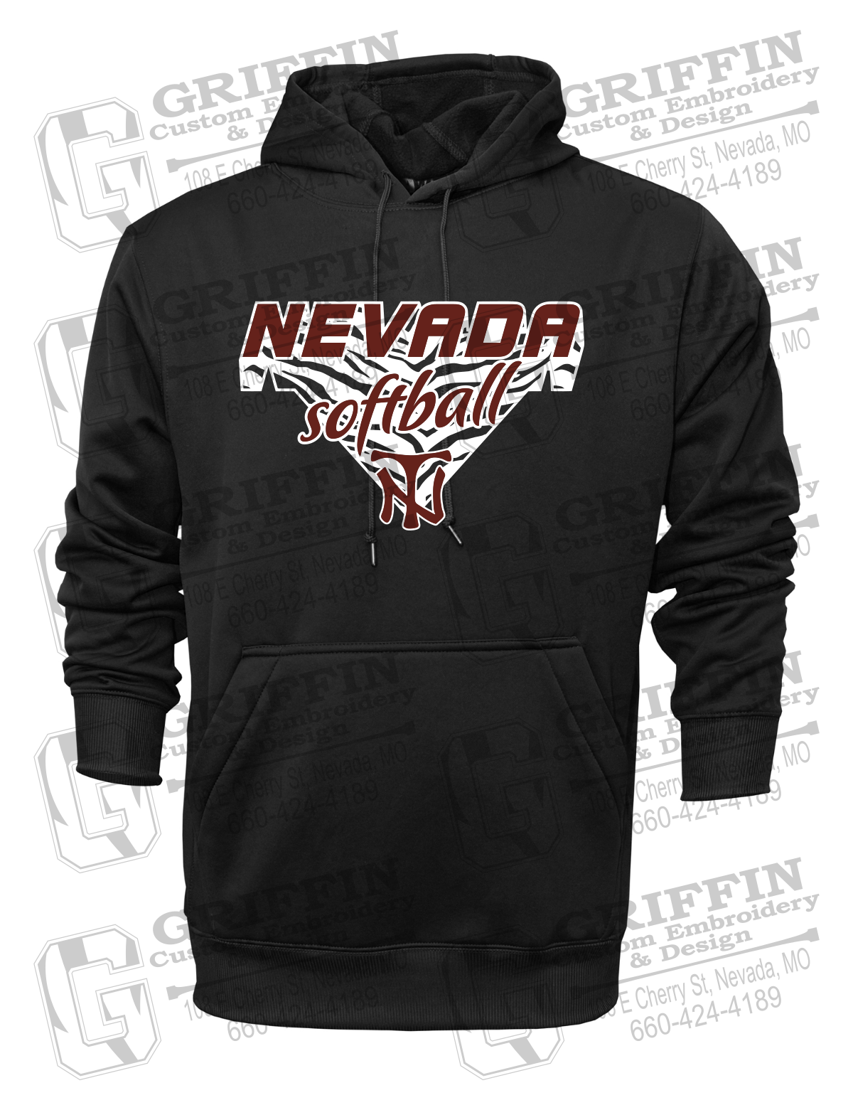 Performance Fleece Hoodie - Softball - Nevada Tigers 26-C
