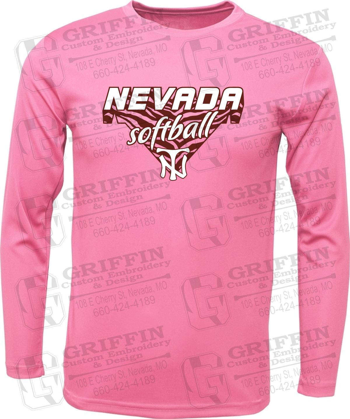 Toddler Dry-Fit Long Sleeve T-Shirt - Softball - Nevada Tigers 26-C