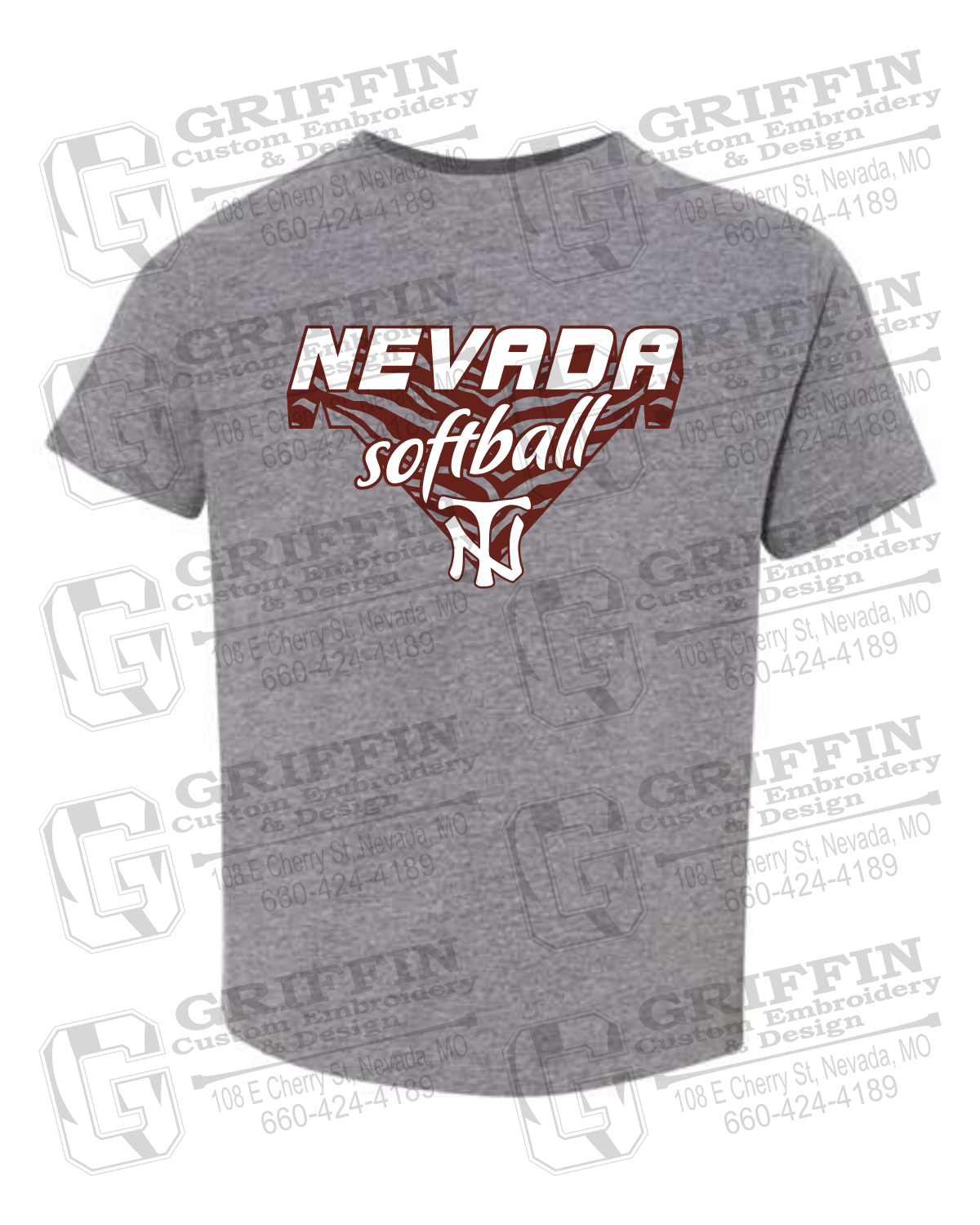 Toddler/Infant Cotton T-Shirt - Softball - Nevada Tigers 26-C