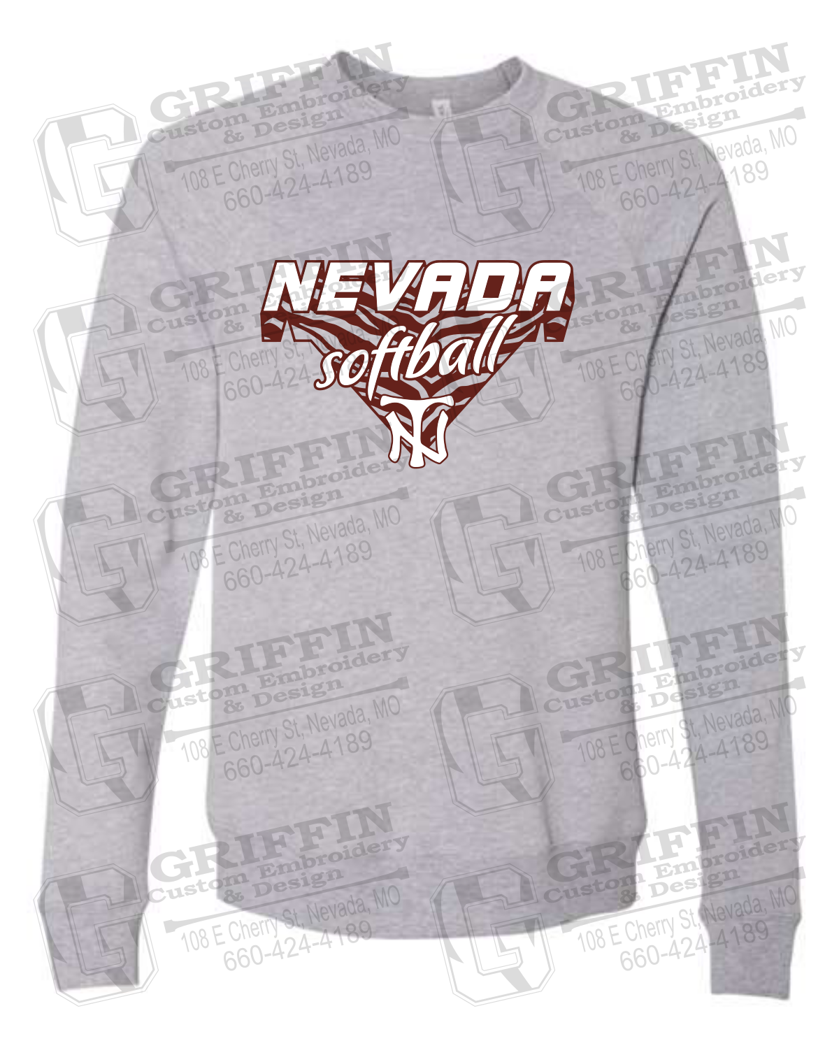 Sponge Fleece Sweatshirt - Softball - Nevada Tigers 26-C