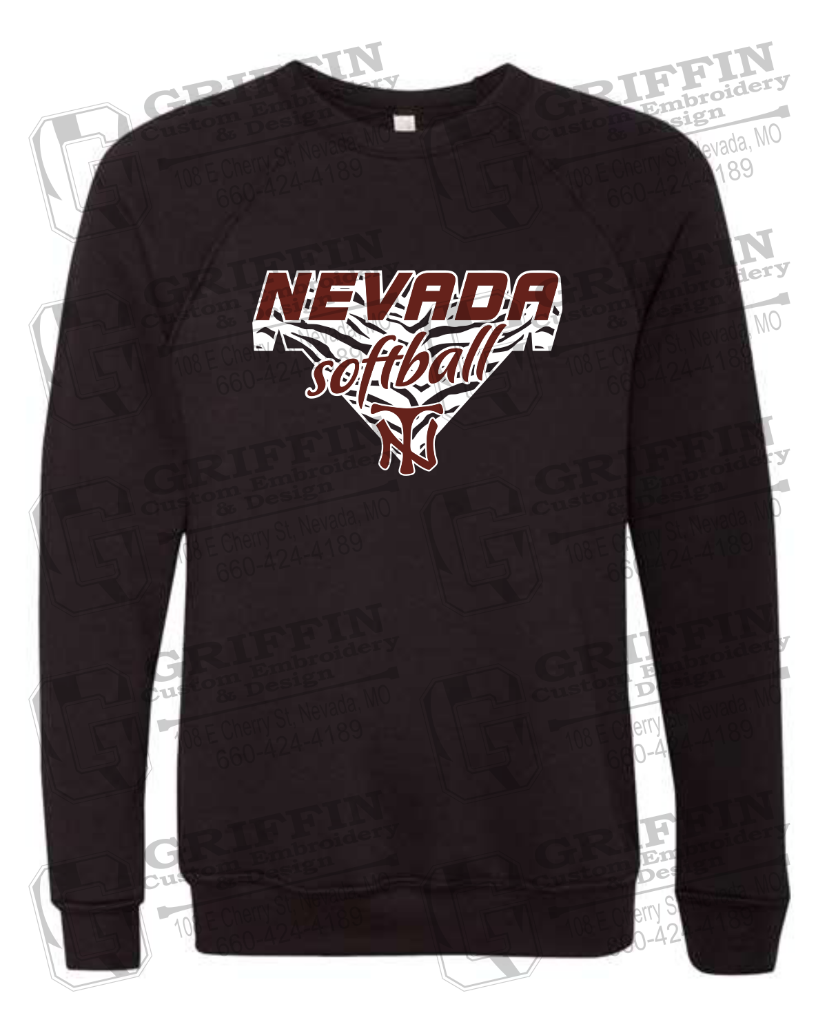 Sponge Fleece Sweatshirt - Softball - Nevada Tigers 26-C