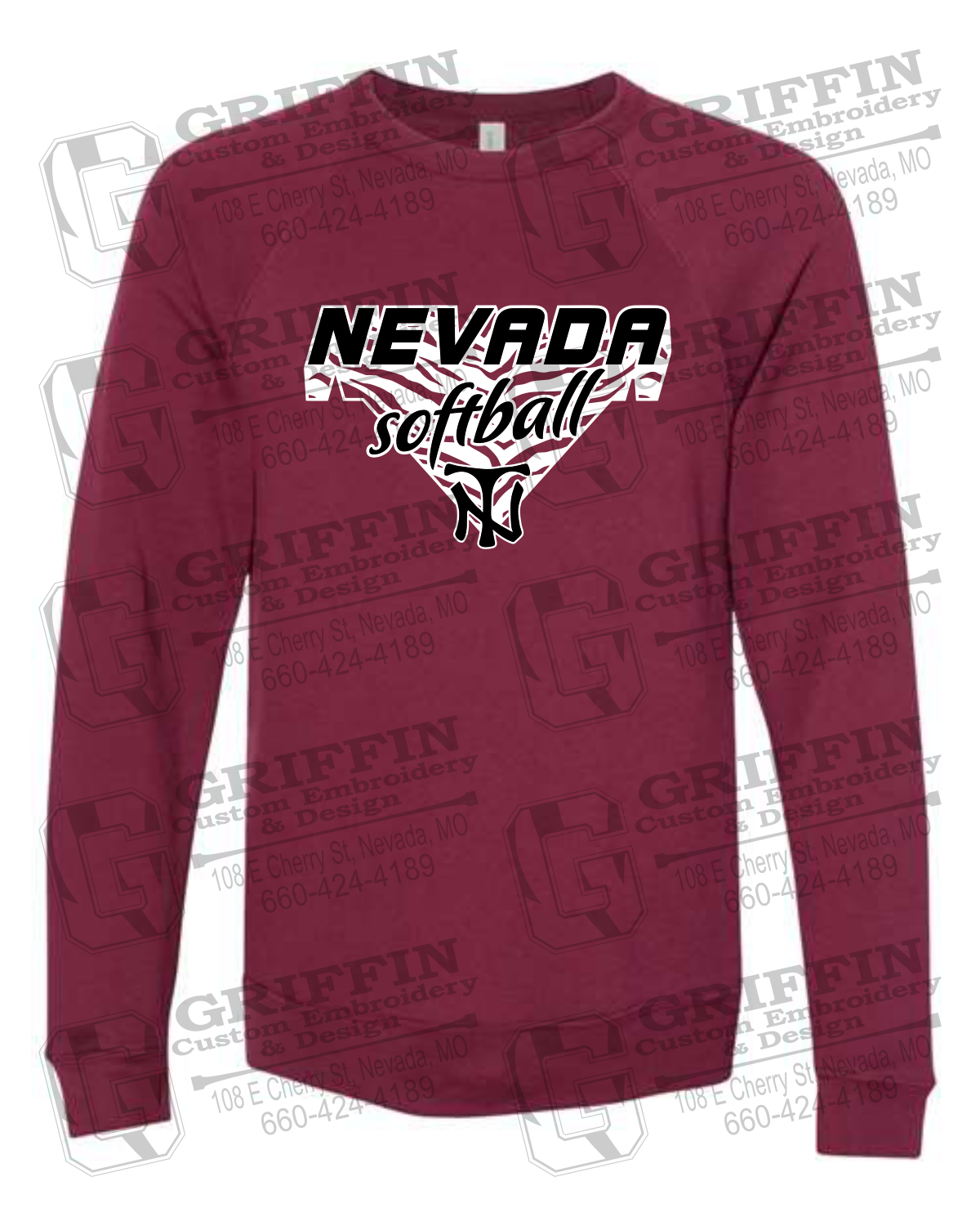 Sponge Fleece Sweatshirt - Softball - Nevada Tigers 26-C