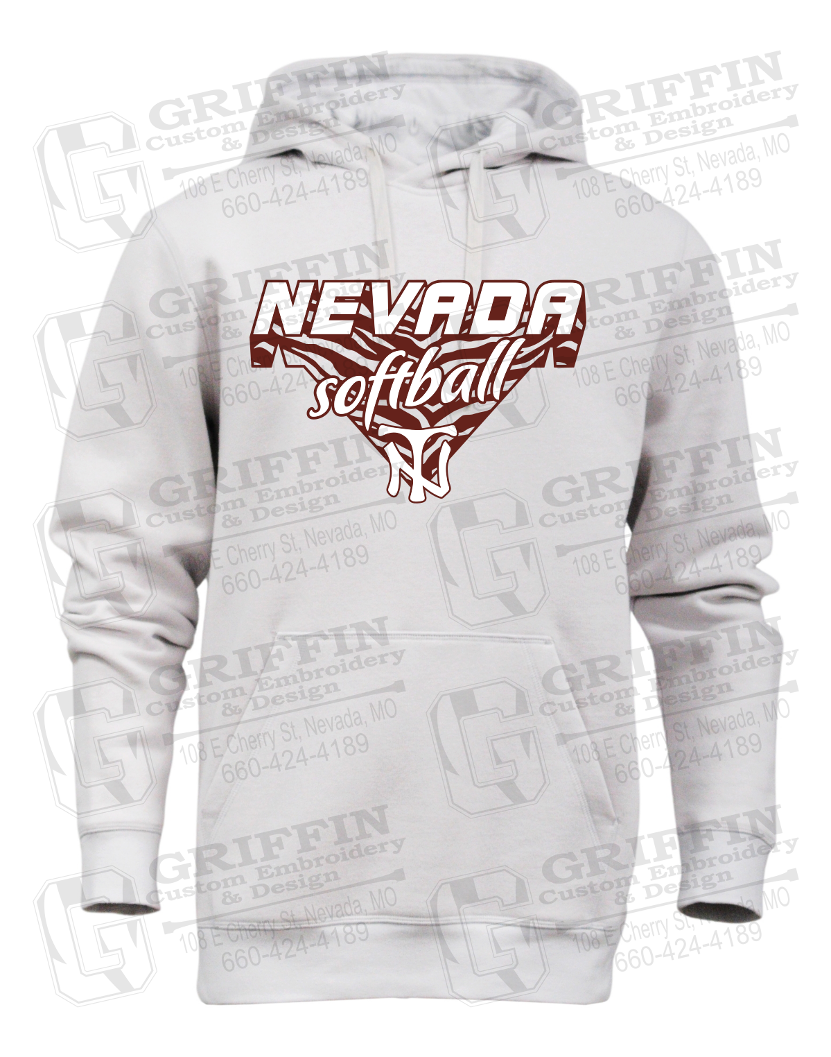 Heavyweight Fleece Hoodie - Softball - Nevada Tigers 26-C