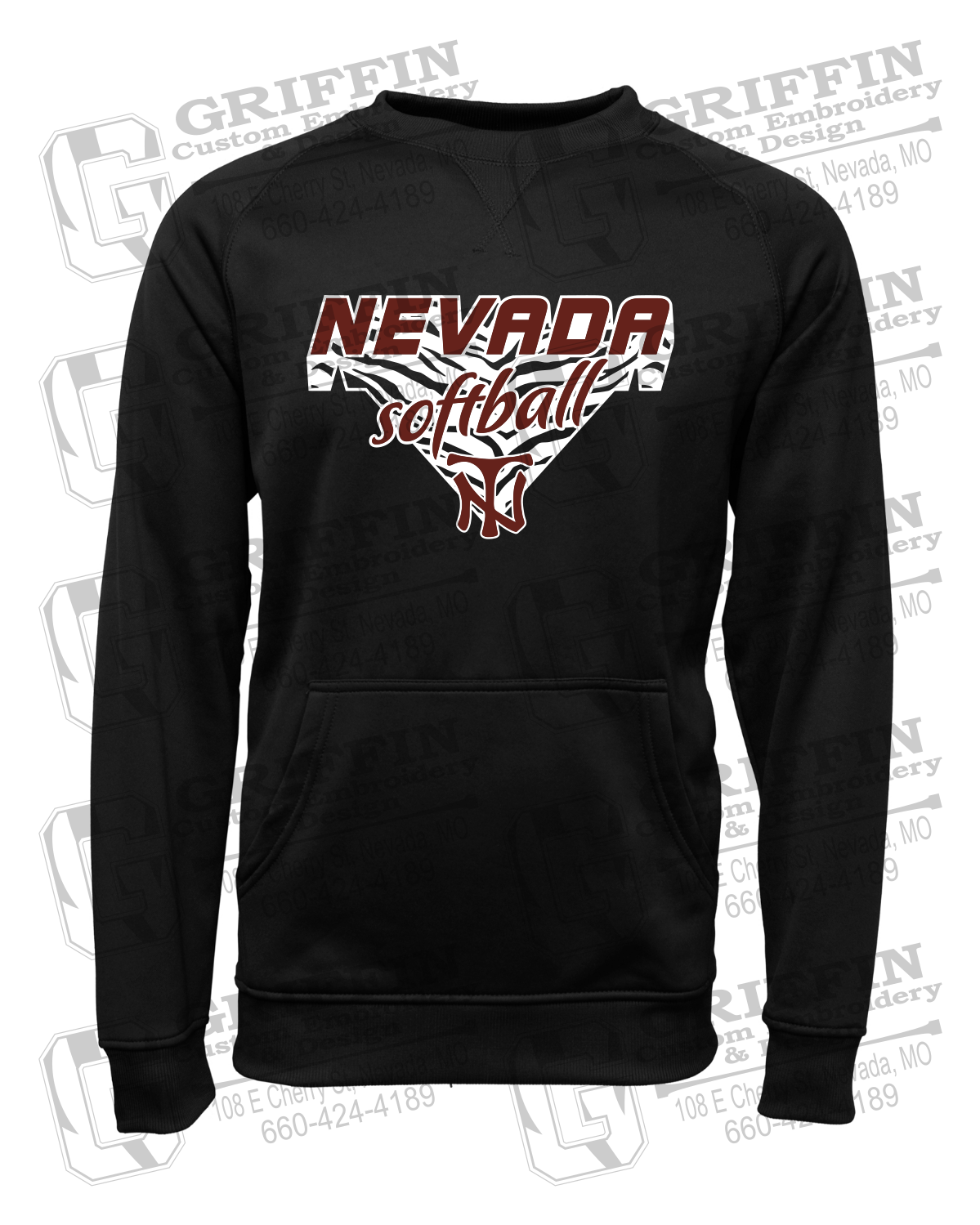 Performance Fleece Sweatshirt - Softball - Nevada Tigers 26-C