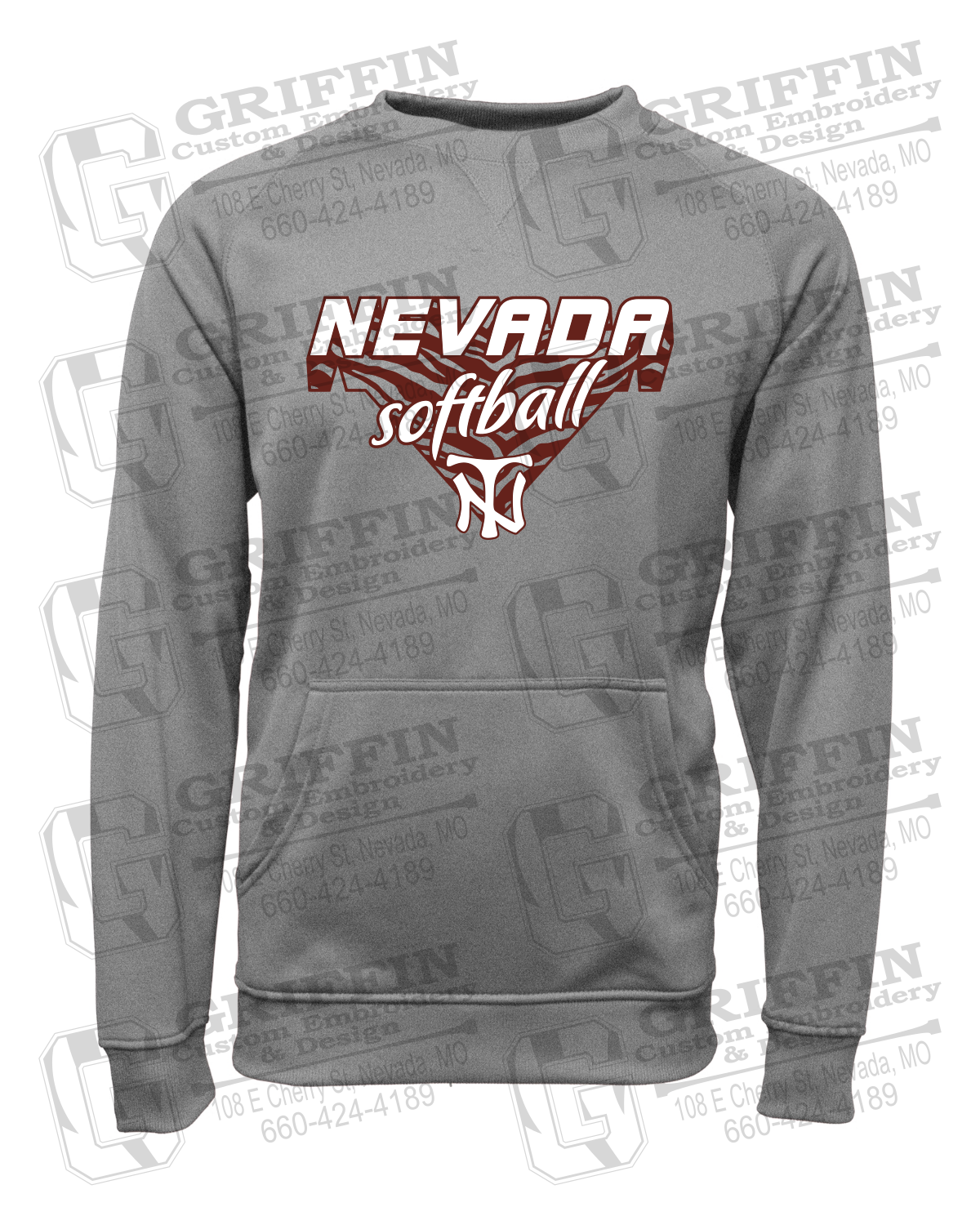 Performance Fleece Sweatshirt - Softball - Nevada Tigers 26-C