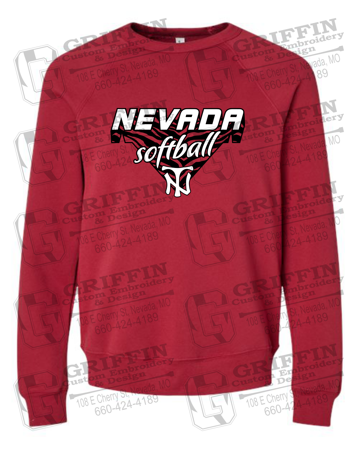 Sponge Fleece Sweatshirt - Softball - Nevada Tigers 26-C
