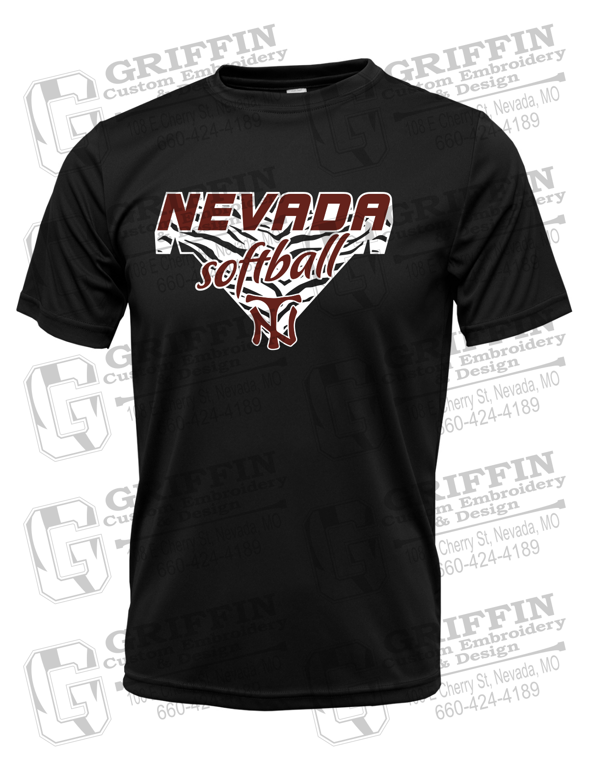 Dry-Fit Short Sleeve T-Shirt - Softball - Nevada Tigers 26-C