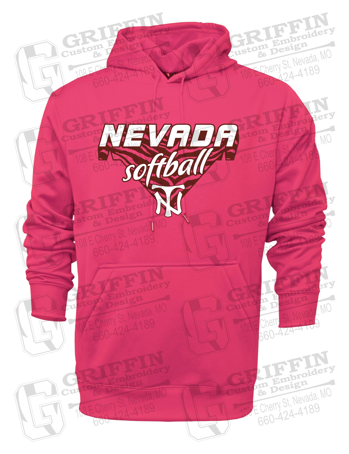 Performance Fleece Hoodie - Softball - Nevada Tigers 26-C