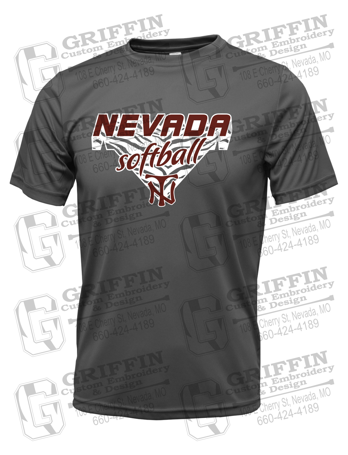 Dry-Fit Short Sleeve T-Shirt - Softball - Nevada Tigers 26-C