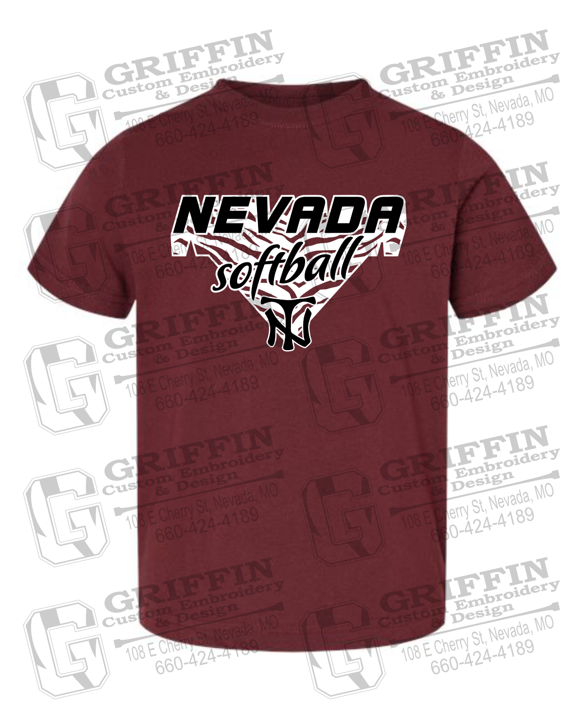 Toddler/Infant Cotton T-Shirt - Softball - Nevada Tigers 26-C