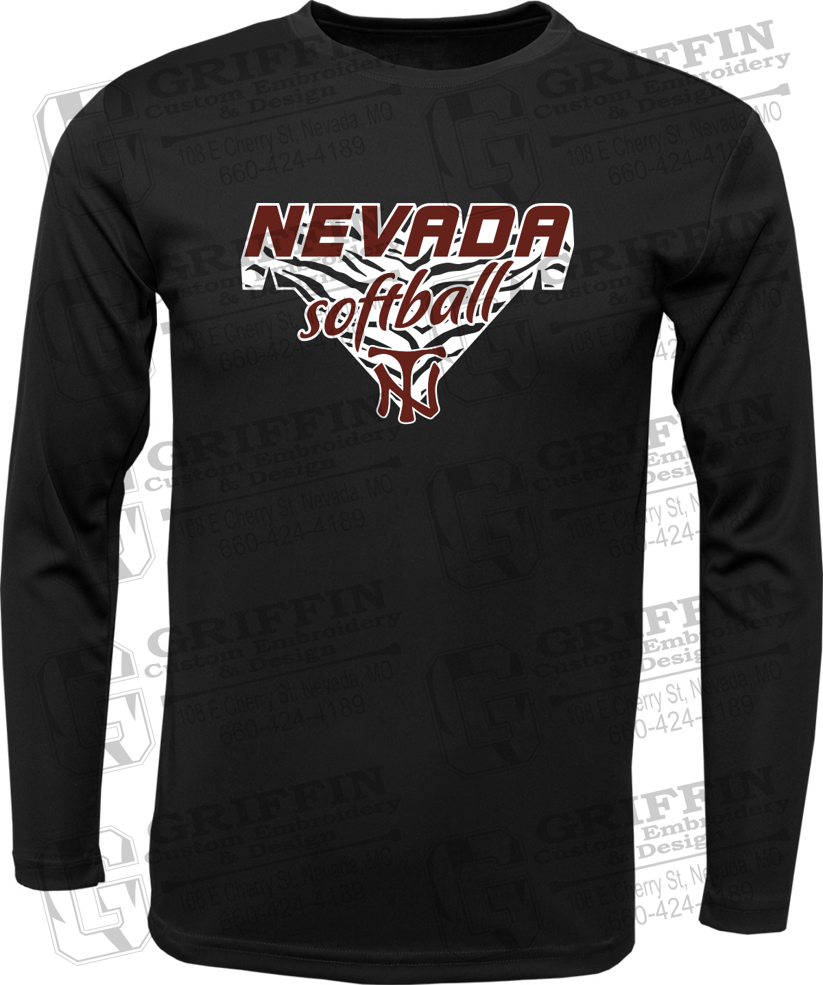 Dry-Fit Long Sleeve T-Shirt - Softball - Nevada Tigers 26-C