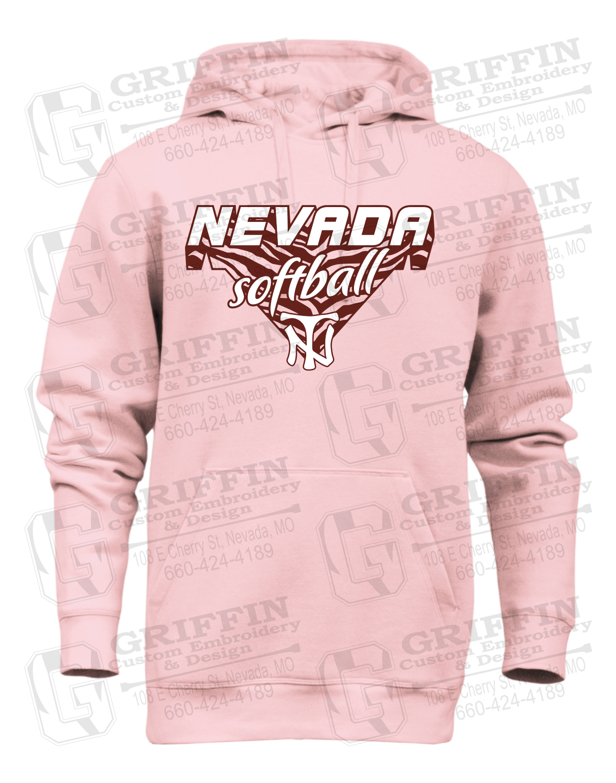 Heavyweight Fleece Hoodie - Softball - Nevada Tigers 26-C