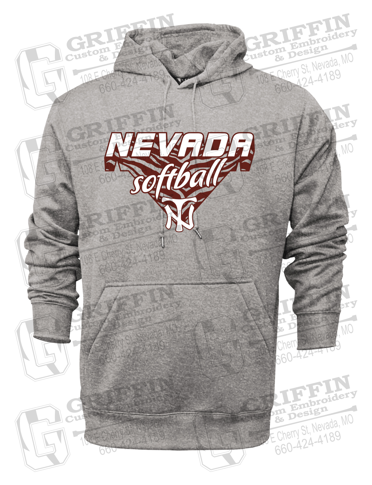 Performance Fleece Hoodie - Softball - Nevada Tigers 26-C