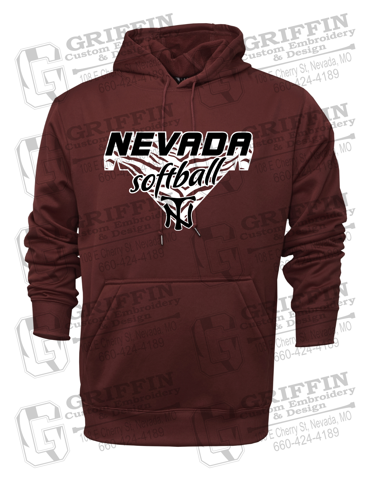 Performance Fleece Hoodie - Softball - Nevada Tigers 26-C