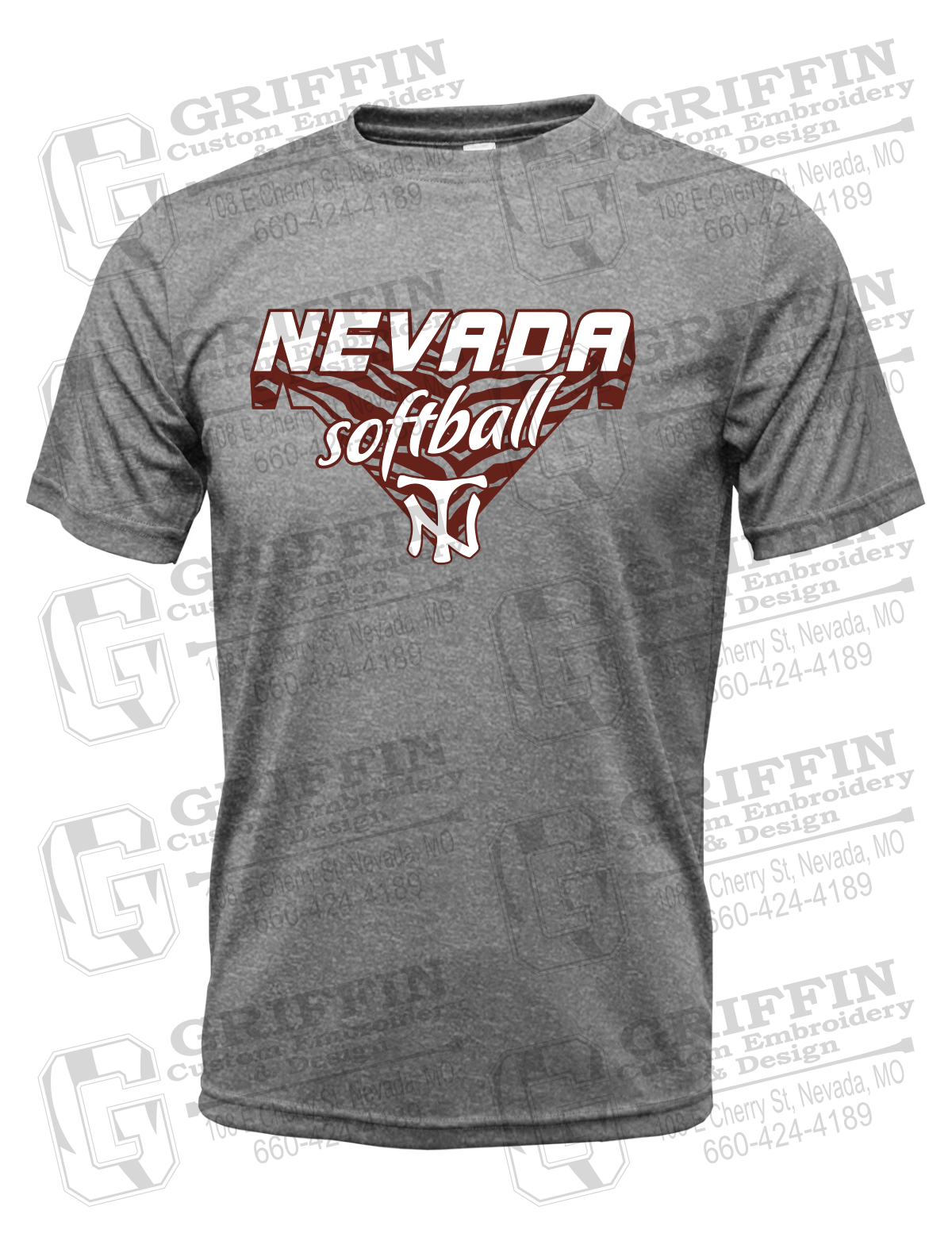 Dry-Fit Short Sleeve T-Shirt - Softball - Nevada Tigers 26-C