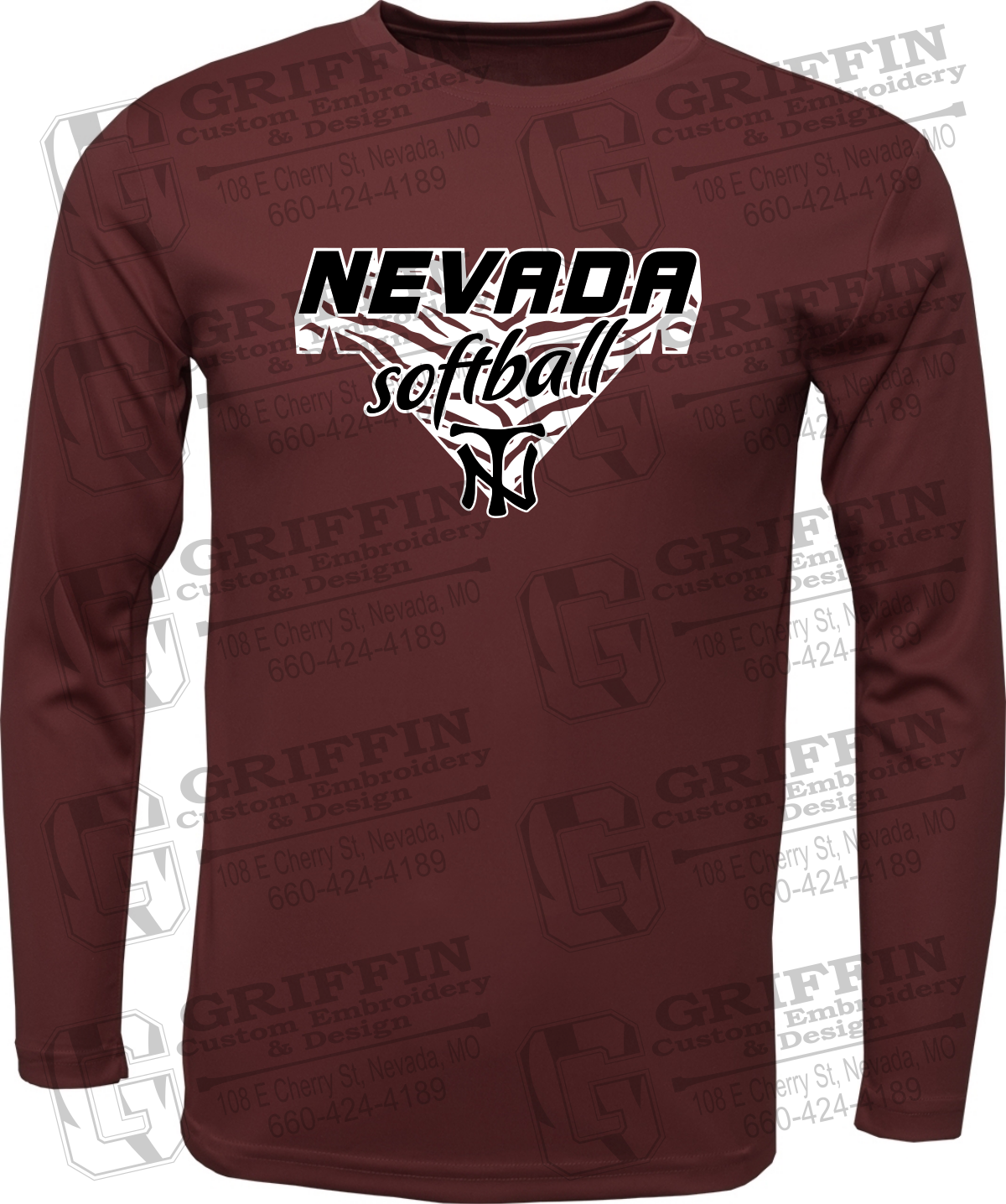 Dry-Fit Long Sleeve T-Shirt - Softball - Nevada Tigers 26-C