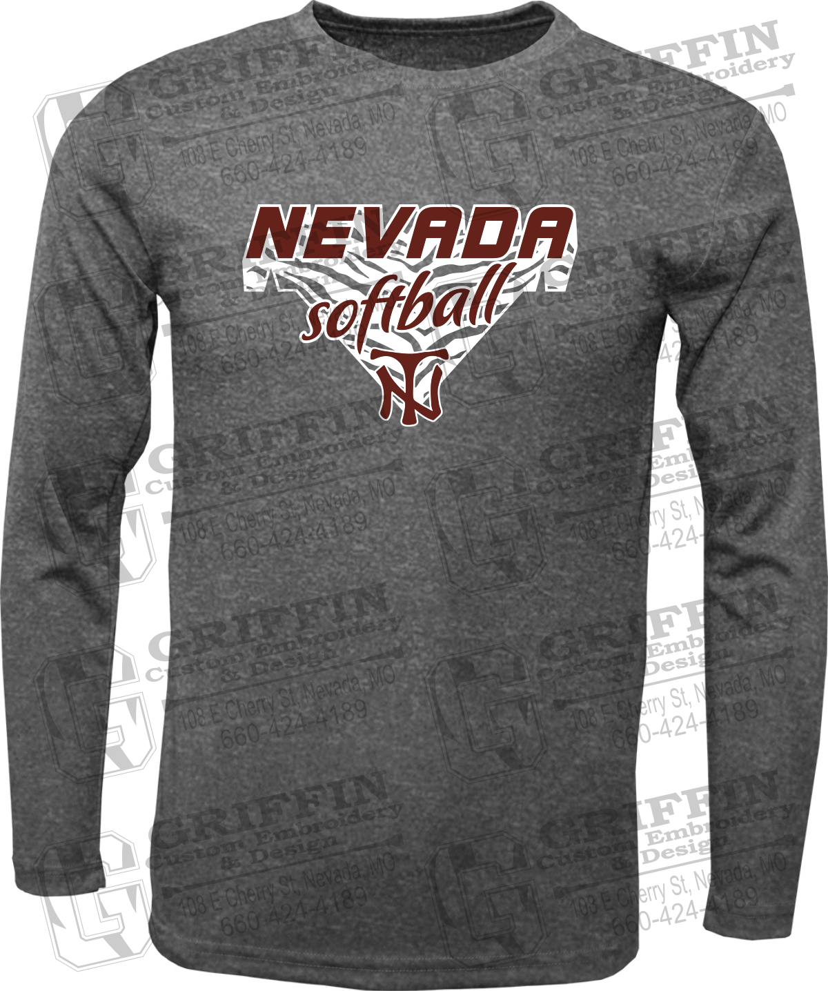 Dry-Fit Long Sleeve T-Shirt - Softball - Nevada Tigers 26-C