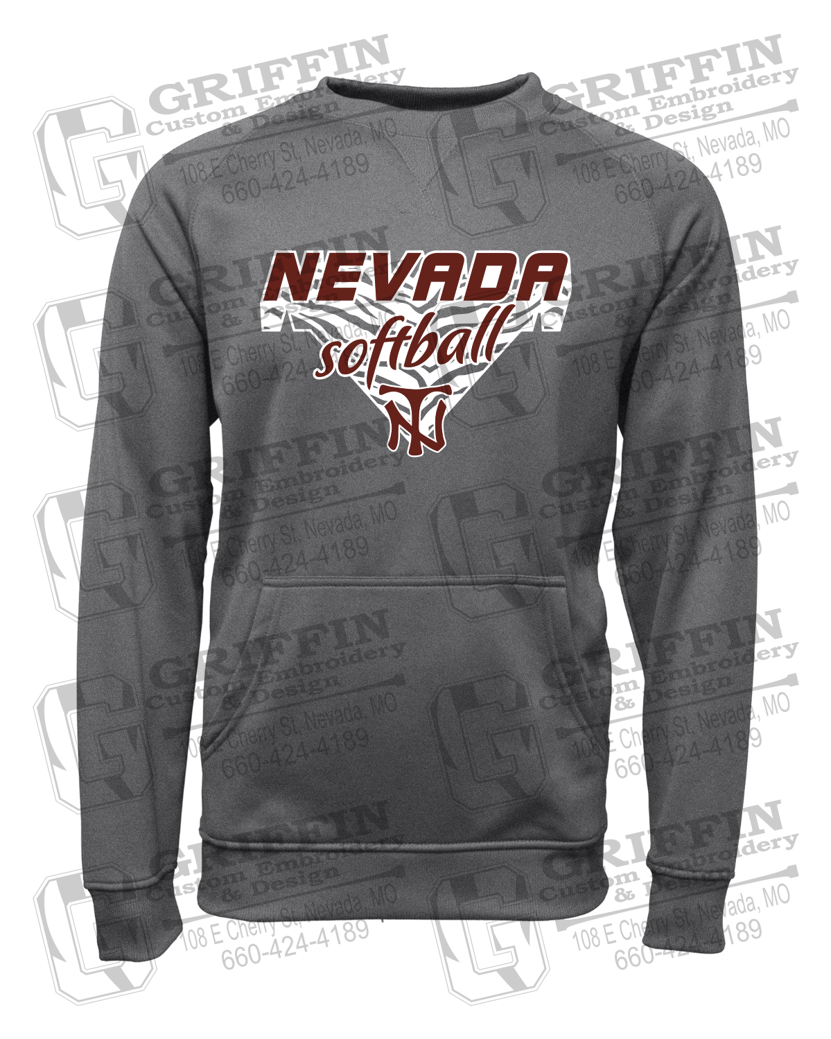 Performance Fleece Sweatshirt - Softball - Nevada Tigers 26-C