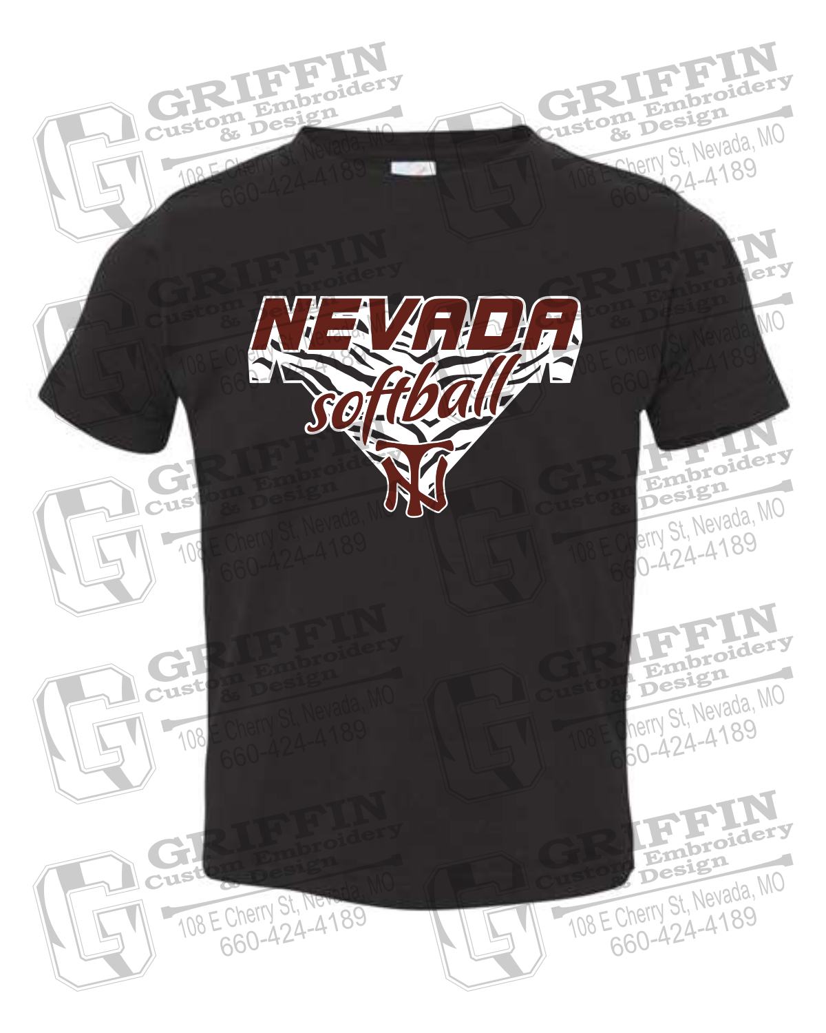 Toddler/Infant Cotton T-Shirt - Softball - Nevada Tigers 26-C