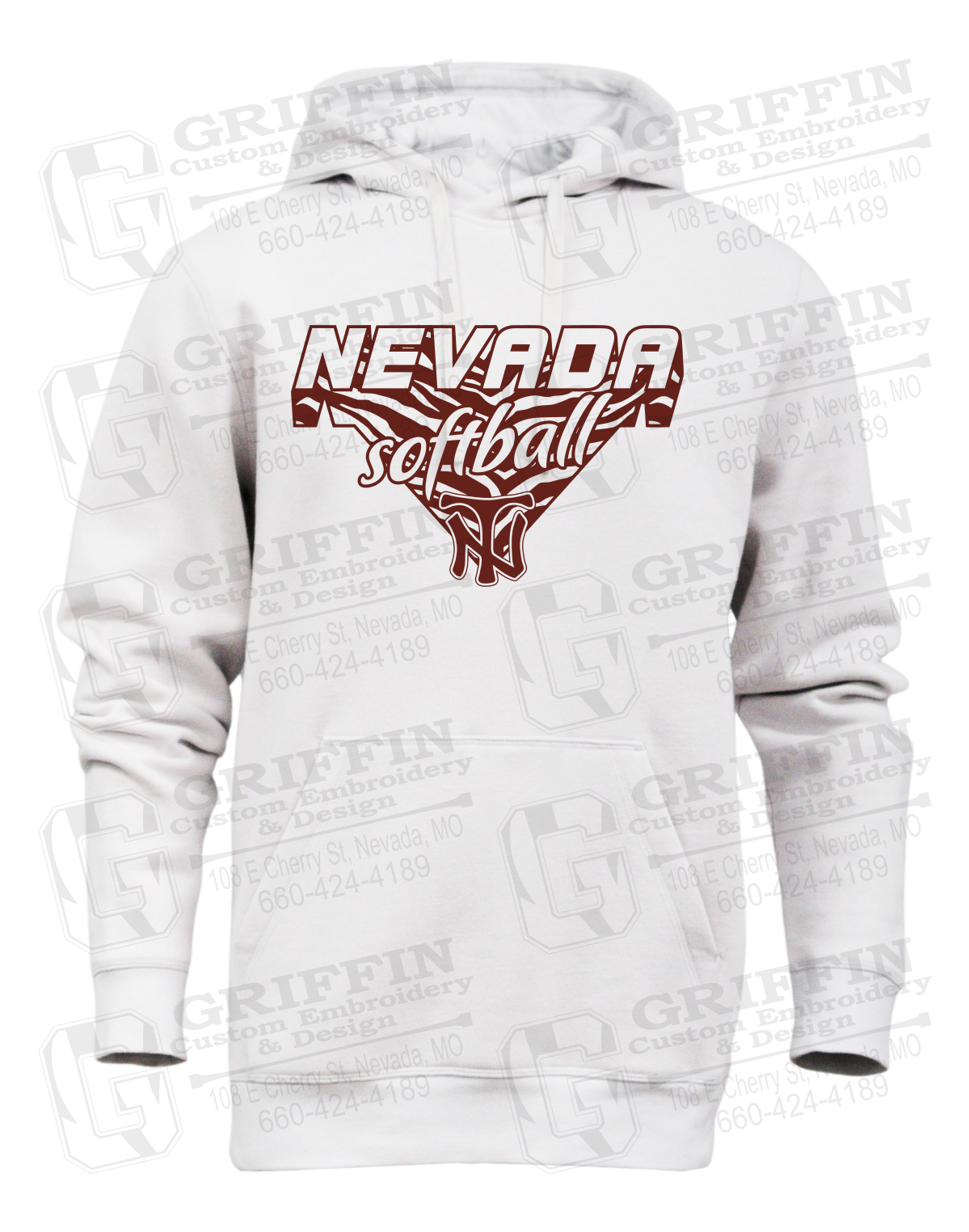Heavyweight Fleece Hoodie - Softball - Nevada Tigers 26-C