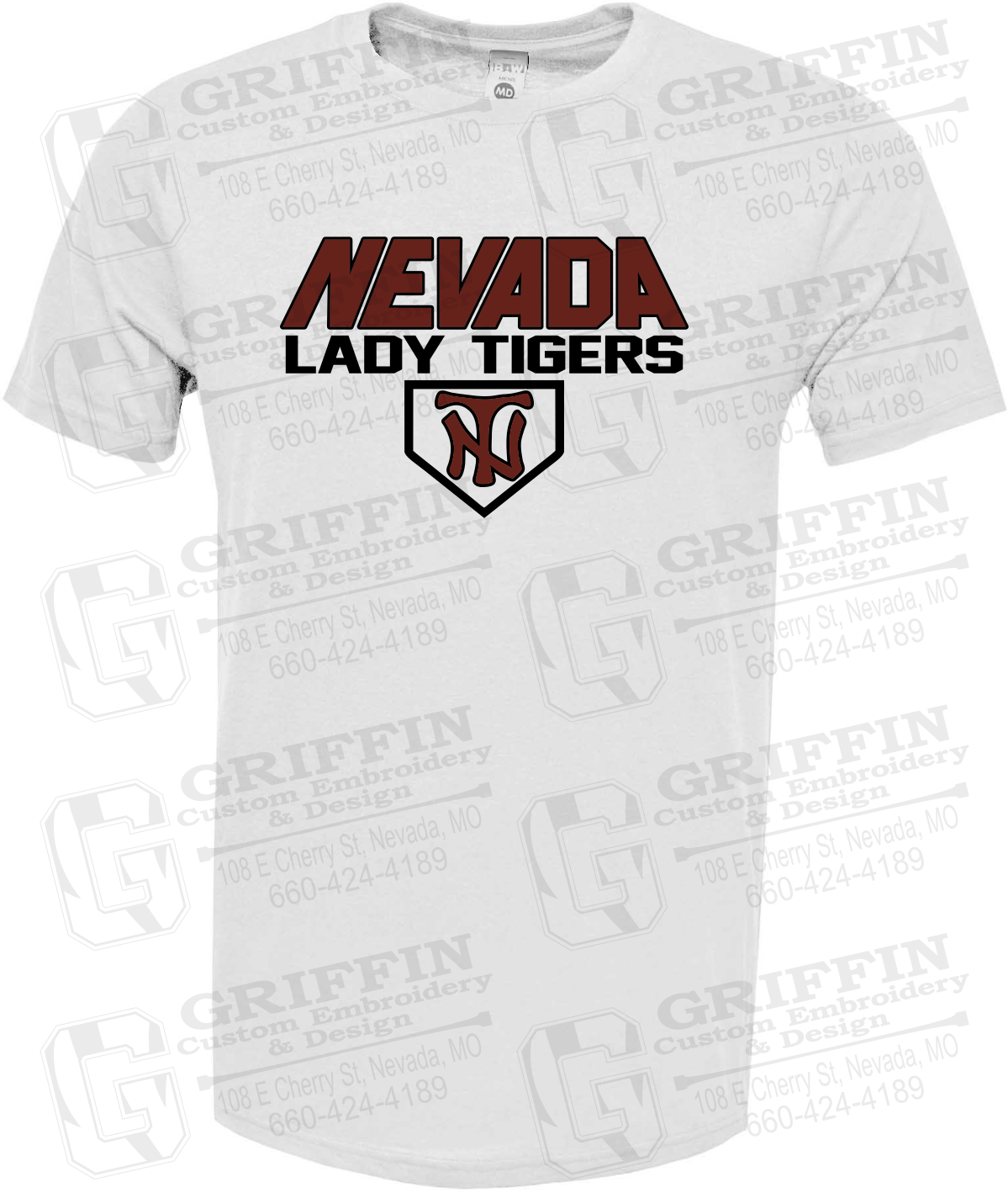 Soft-Tek Short Sleeve T-Shirt - Softball - Nevada Tigers 26-D