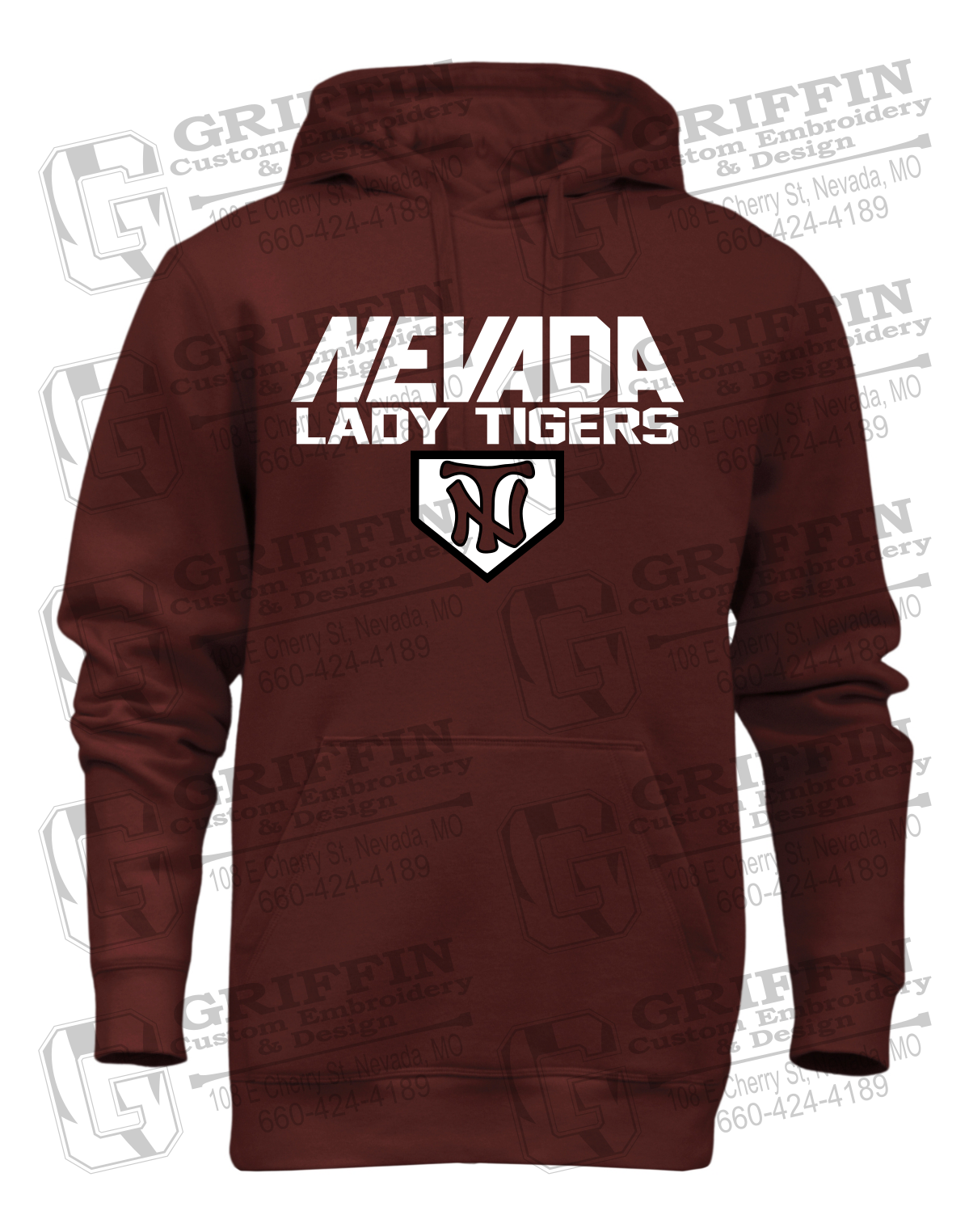 Heavyweight Fleece Hoodie - Softball - Nevada Tigers 26-D