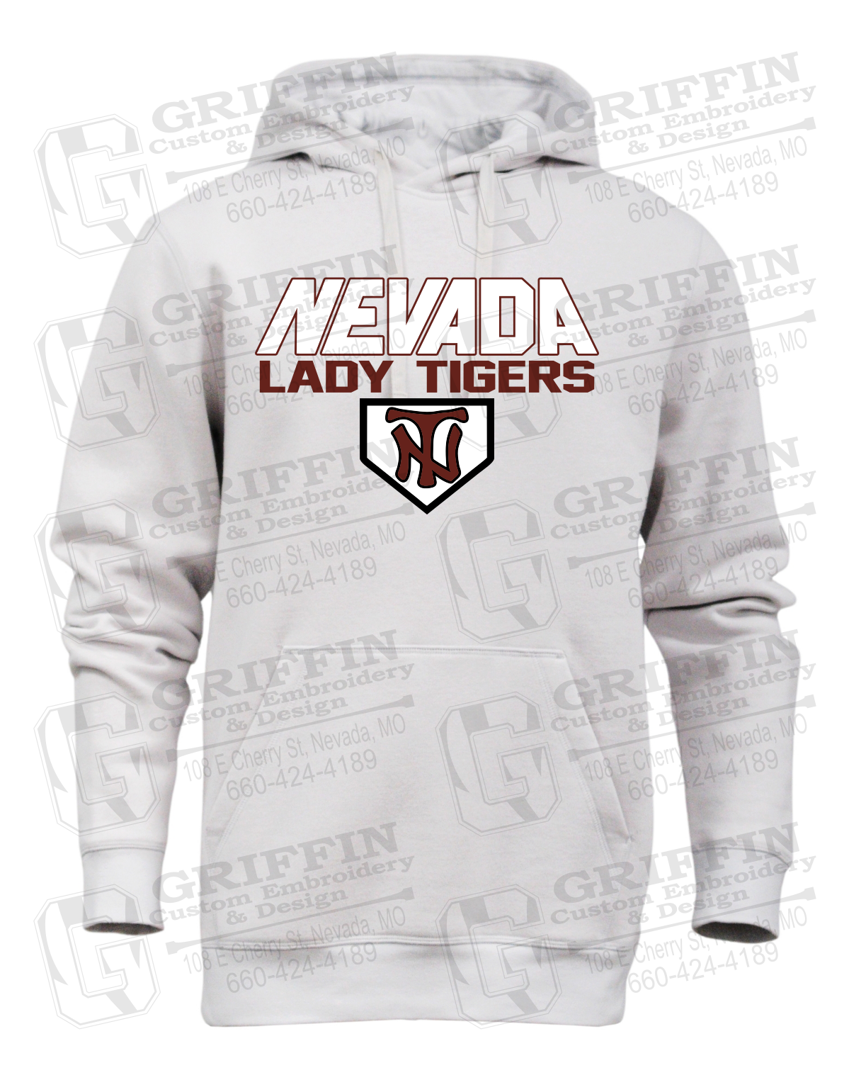 Heavyweight Fleece Hoodie - Softball - Nevada Tigers 26-D