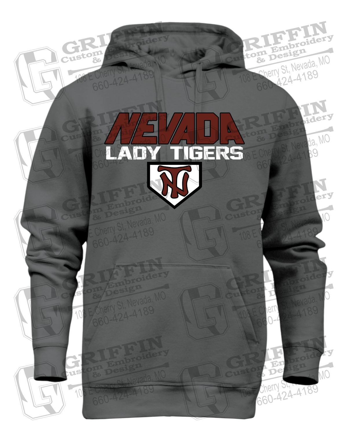 Heavyweight Fleece Hoodie - Softball - Nevada Tigers 26-D
