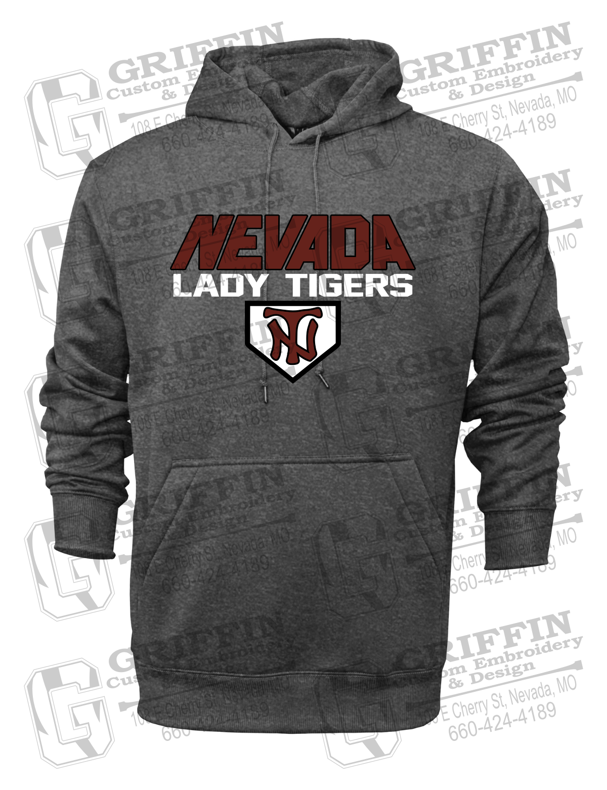 Performance Fleece Hoodie - Softball - Nevada Tigers 26-D